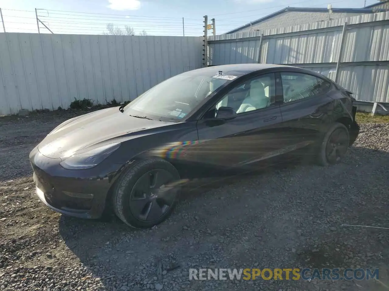 1 Photograph of a damaged car 5YJ3E1EB1PF599954 TESLA MODEL 3 2023
