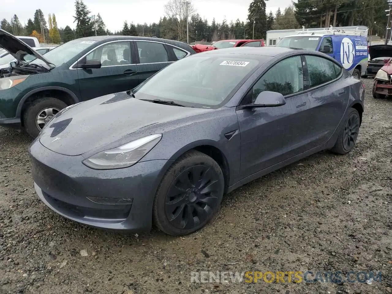 1 Photograph of a damaged car 5YJ3E1EB2PF461453 TESLA MODEL 3 2023