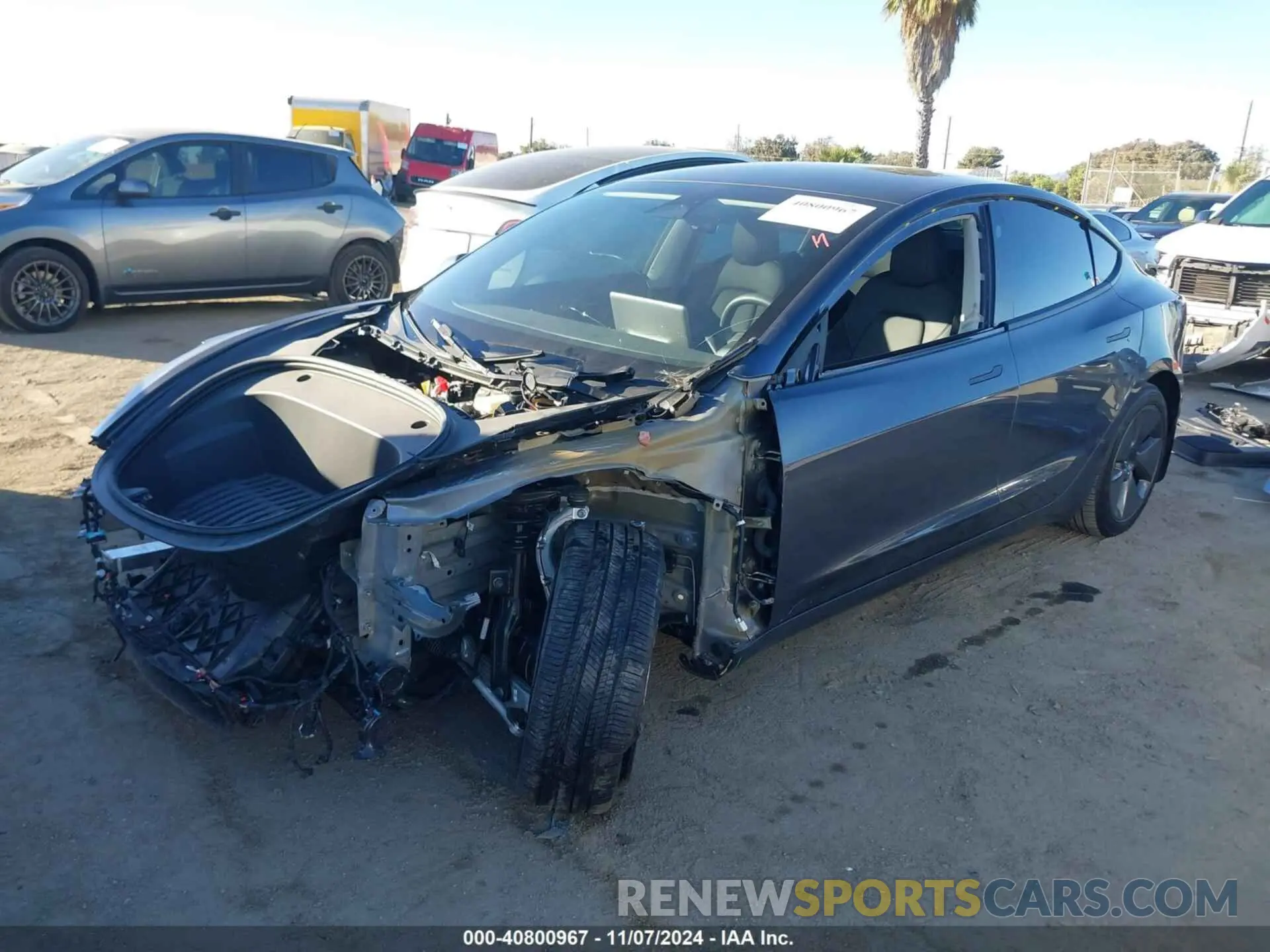 2 Photograph of a damaged car 5YJ3E1EB2PF628541 TESLA MODEL 3 2023