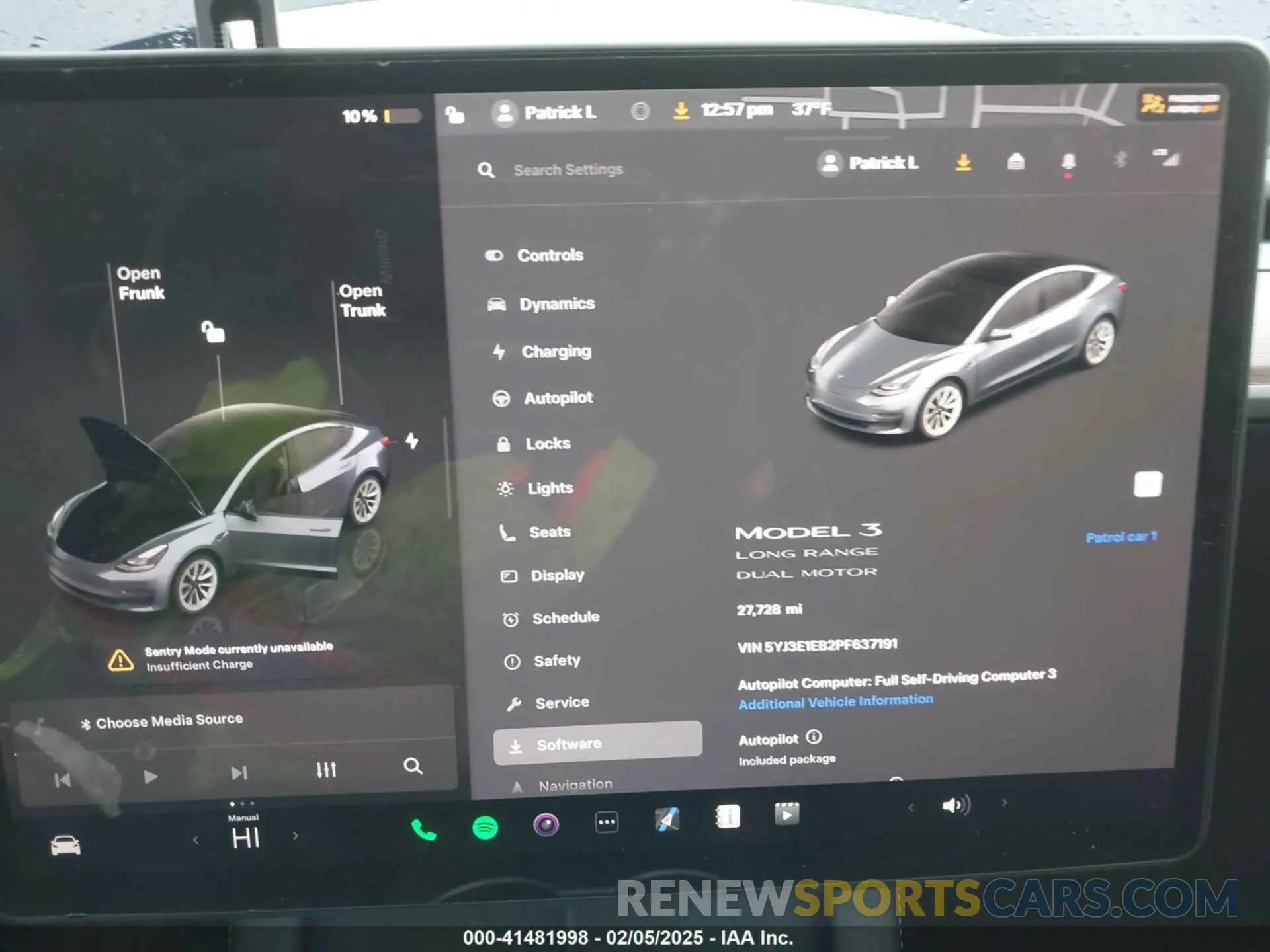 7 Photograph of a damaged car 5YJ3E1EB2PF637191 TESLA MODEL 3 2023