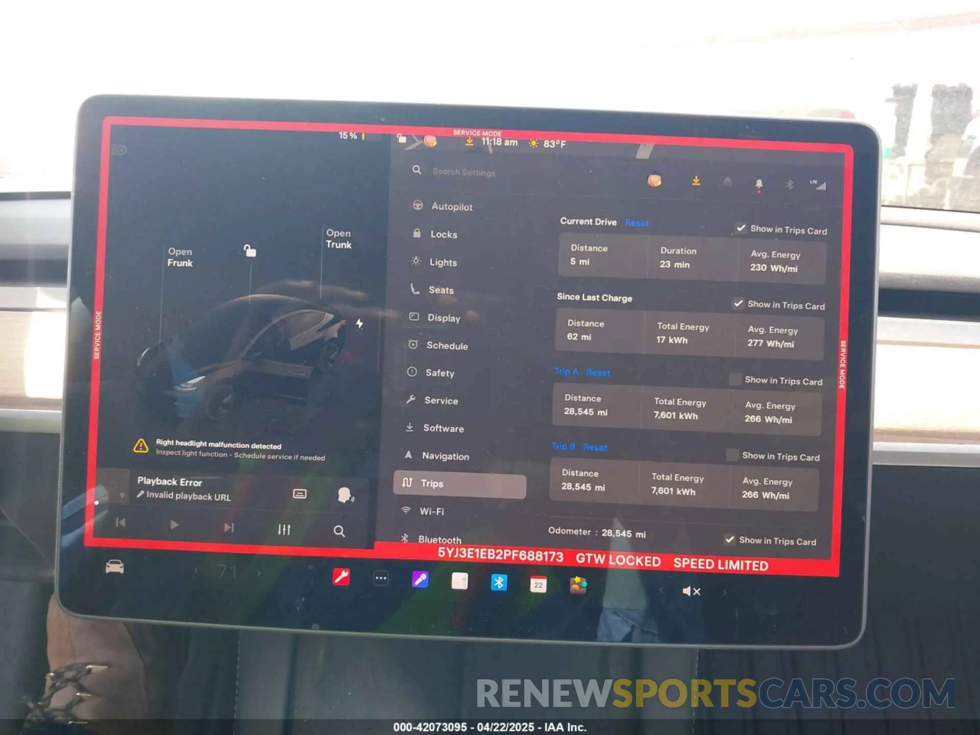 7 Фотография поврежденного автомобиля 5YJ3E1EB2PF688173 TESLA MODEL 3 2023