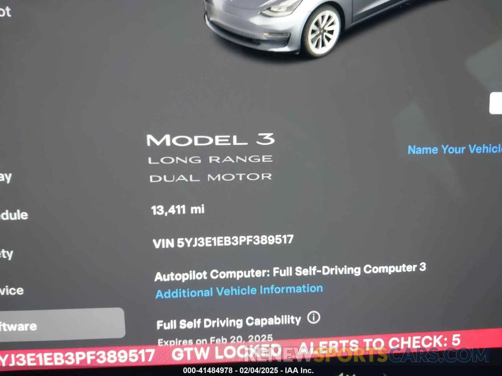 15 Photograph of a damaged car 5YJ3E1EB3PF389517 TESLA MODEL 3 2023