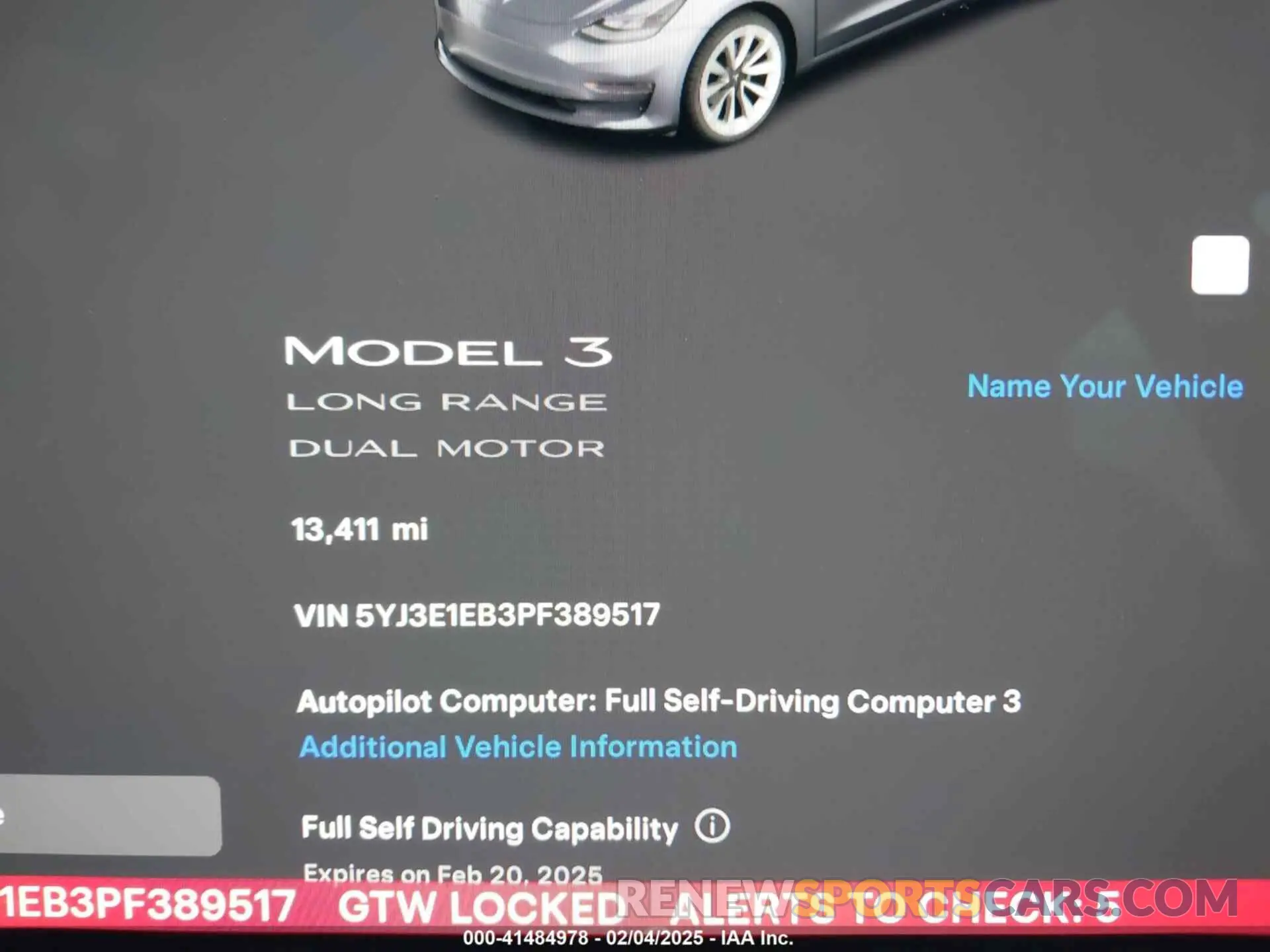 7 Photograph of a damaged car 5YJ3E1EB3PF389517 TESLA MODEL 3 2023