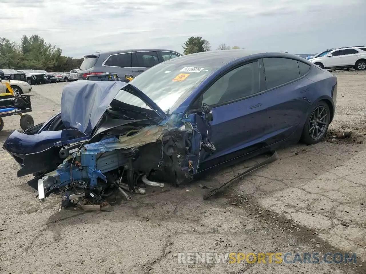 1 Фотография поврежденного автомобиля 5YJ3E1EB3PF390263 TESLA MODEL 3 2023