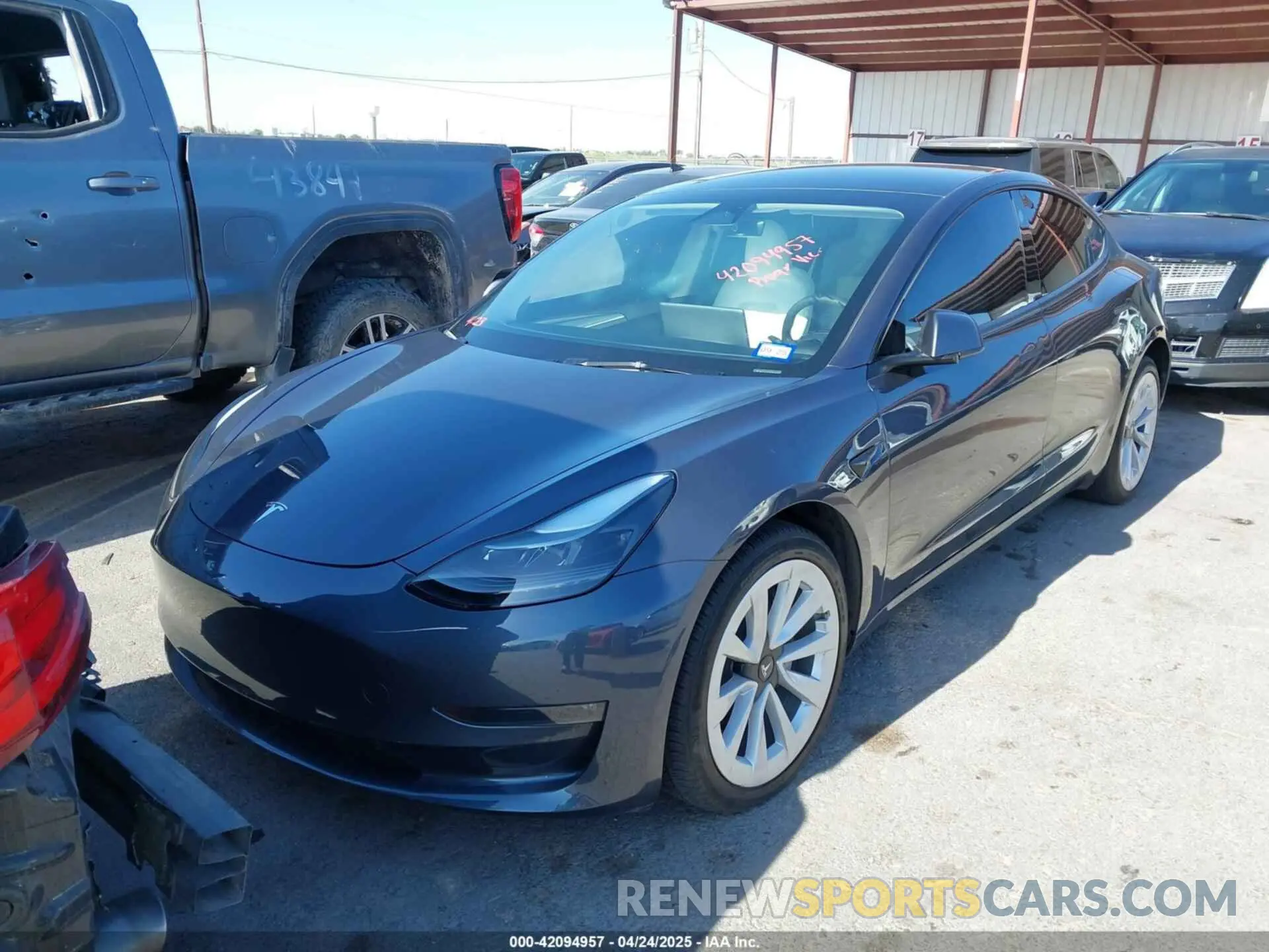 2 Фотография поврежденного автомобиля 5YJ3E1EB3PF626345 TESLA MODEL 3 2023