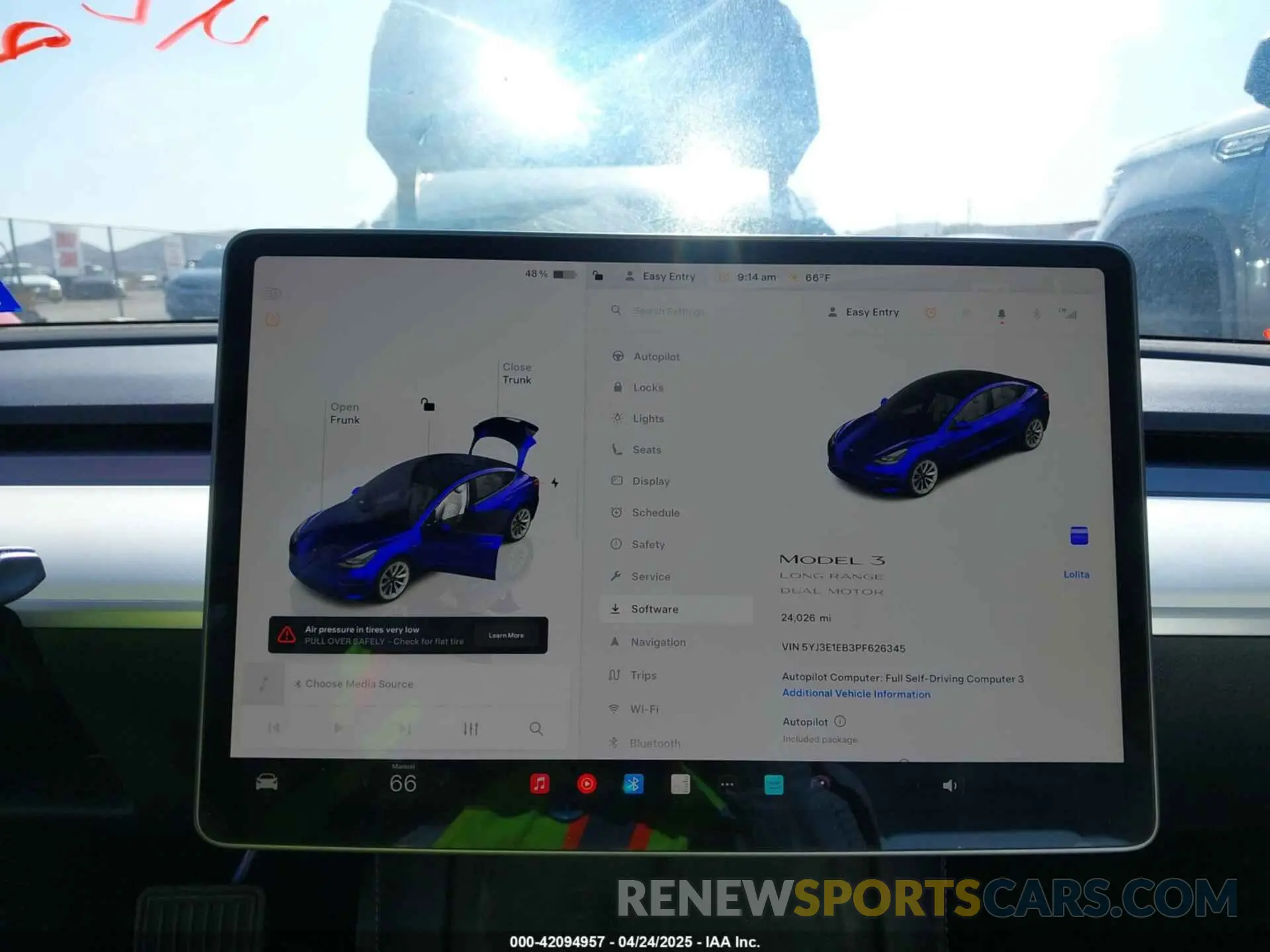 7 Фотография поврежденного автомобиля 5YJ3E1EB3PF626345 TESLA MODEL 3 2023