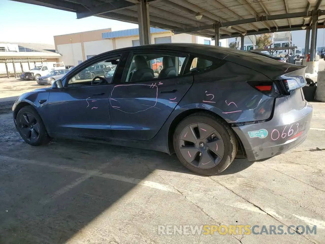 2 Фотография поврежденного автомобиля 5YJ3E1EB3PF705515 TESLA MODEL 3 2023