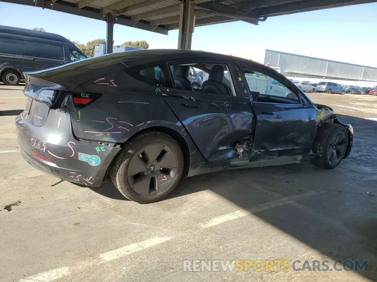 3 Фотография поврежденного автомобиля 5YJ3E1EB3PF705515 TESLA MODEL 3 2023