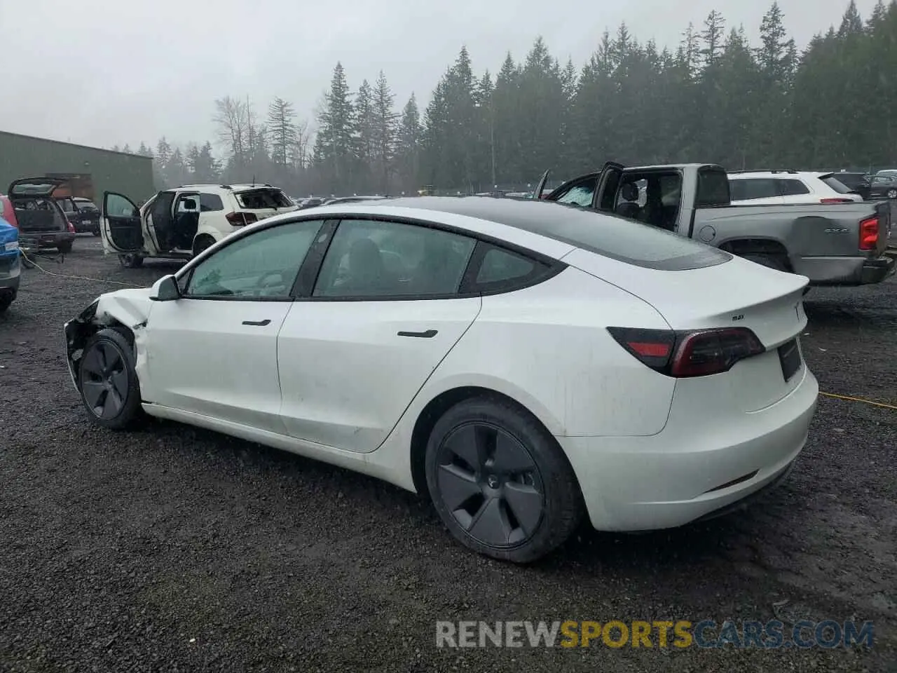 2 Фотография поврежденного автомобиля 5YJ3E1EB4PF619243 TESLA MODEL 3 2023