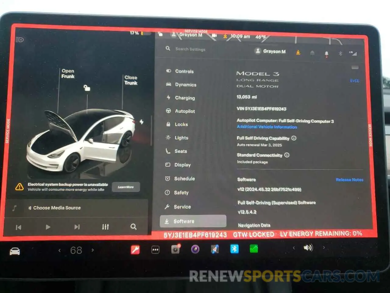 9 Фотография поврежденного автомобиля 5YJ3E1EB4PF619243 TESLA MODEL 3 2023