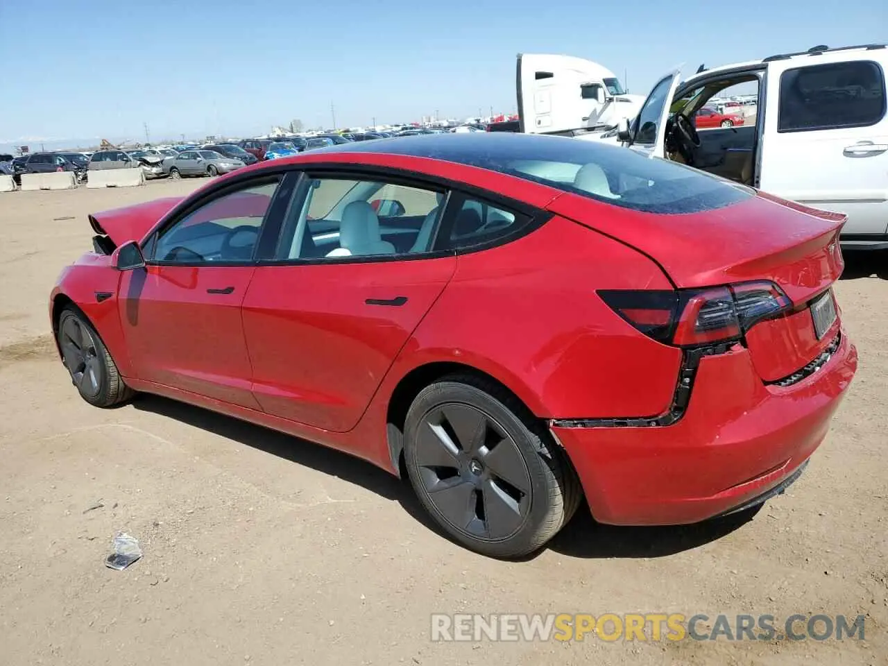2 Photograph of a damaged car 5YJ3E1EB4PF655627 TESLA MODEL 3 2023