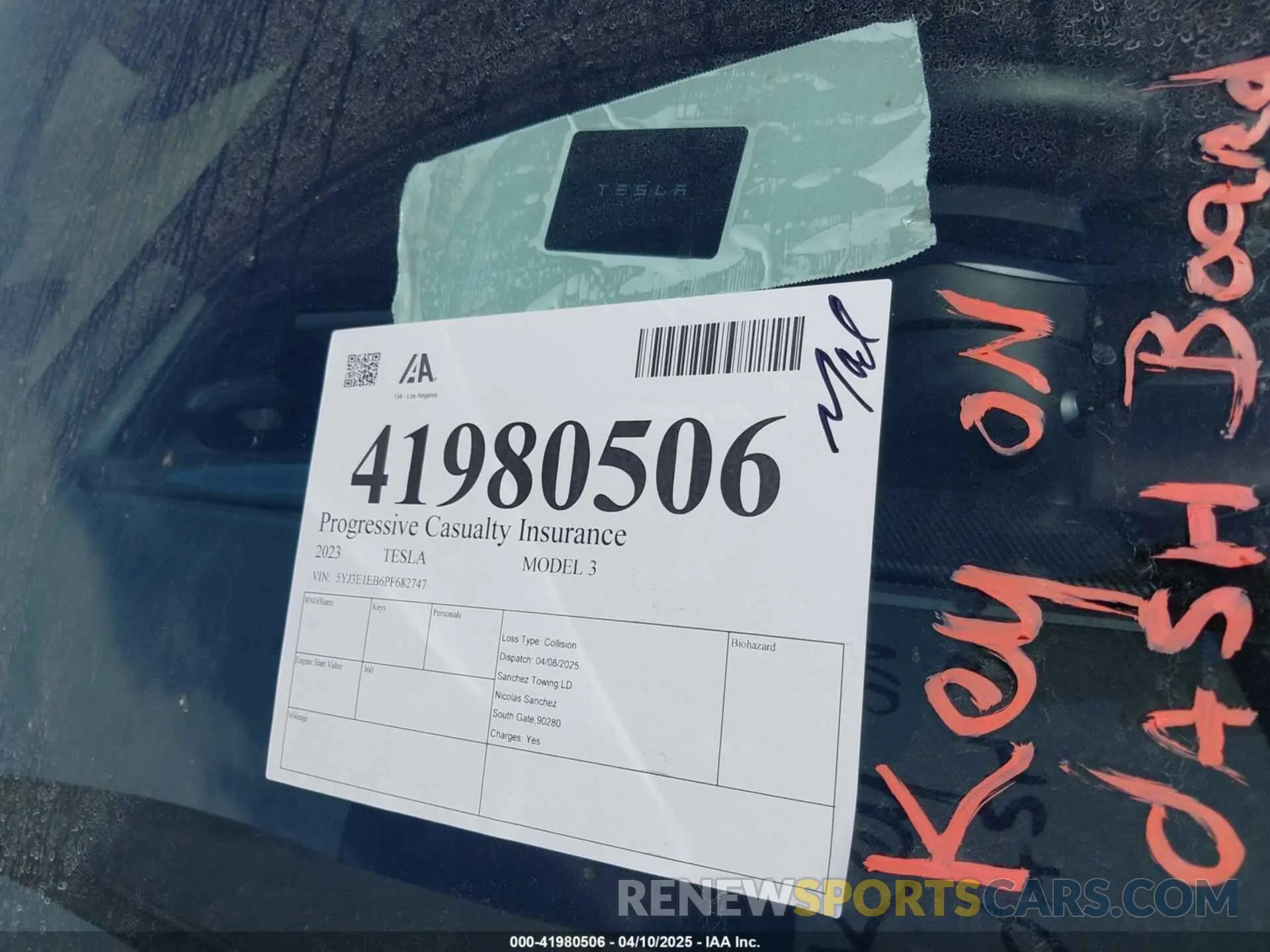 11 Photograph of a damaged car 5YJ3E1EB6PF682747 TESLA MODEL 3 2023