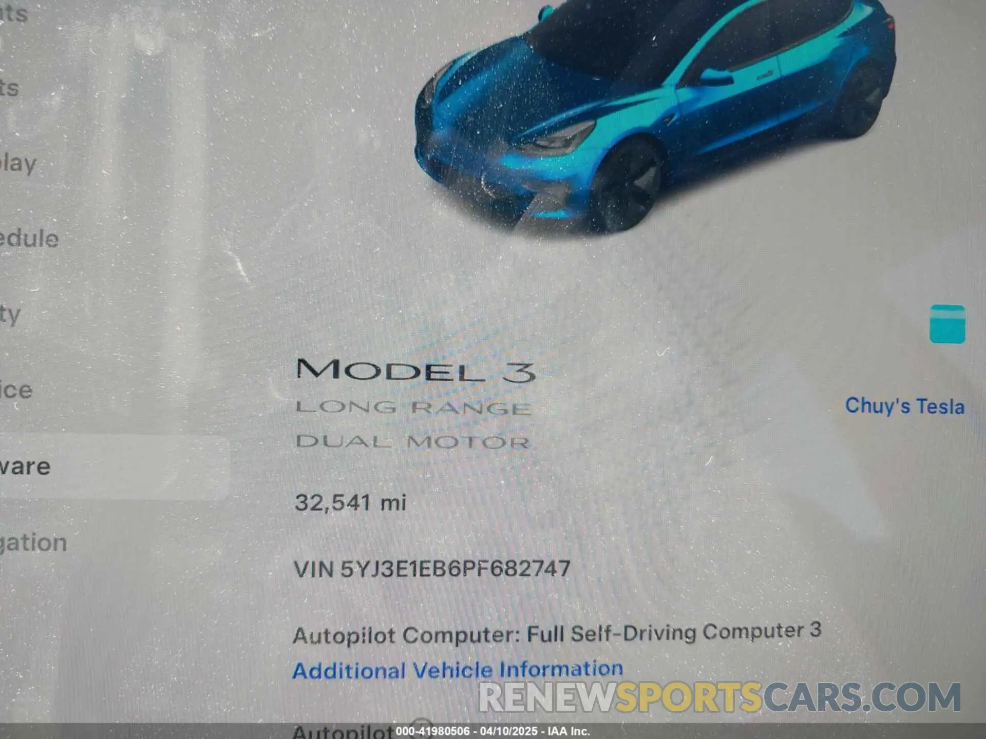 15 Photograph of a damaged car 5YJ3E1EB6PF682747 TESLA MODEL 3 2023