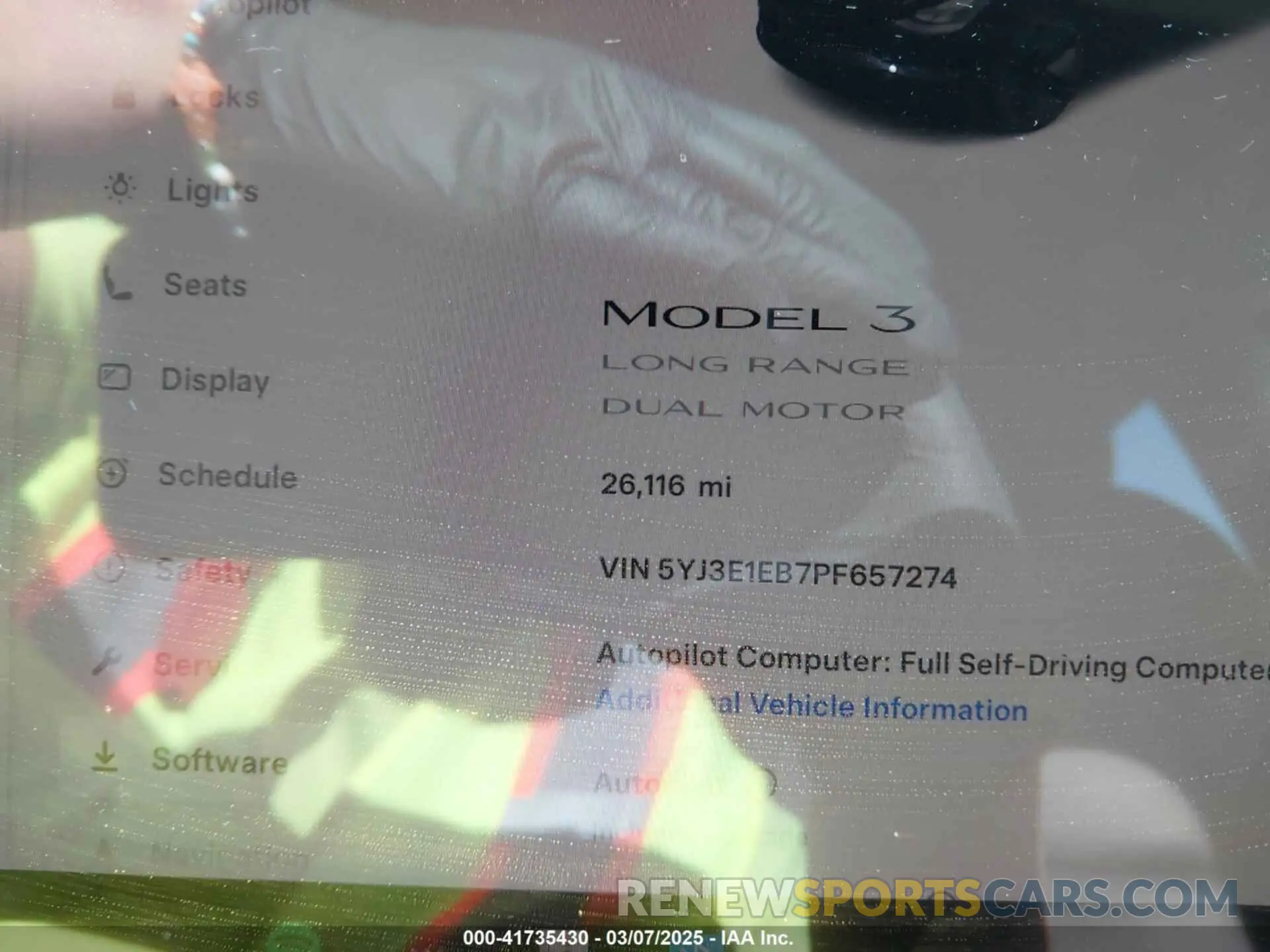 7 Photograph of a damaged car 5YJ3E1EB7PF657274 TESLA MODEL 3 2023