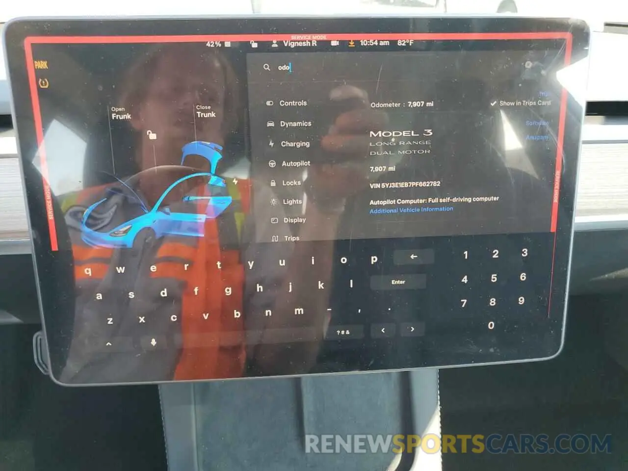 9 Фотография поврежденного автомобиля 5YJ3E1EB7PF662782 TESLA MODEL 3 2023