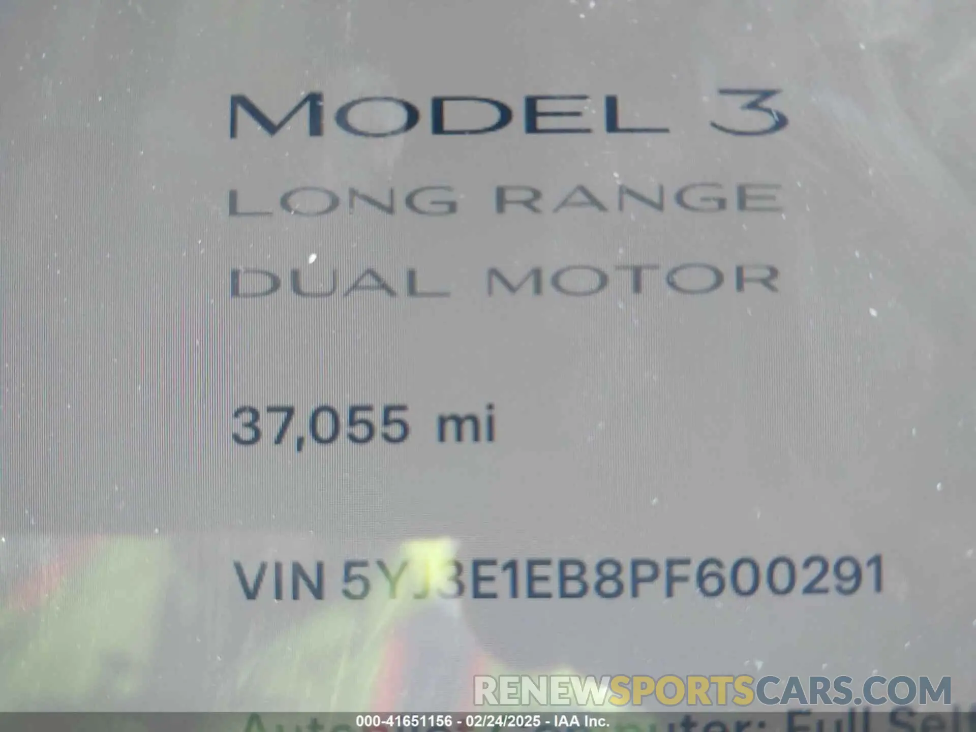 14 Photograph of a damaged car 5YJ3E1EB8PF600291 TESLA MODEL 3 2023