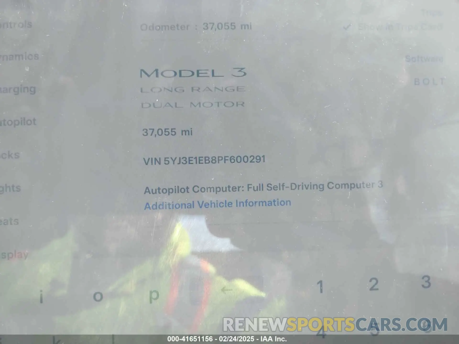 7 Photograph of a damaged car 5YJ3E1EB8PF600291 TESLA MODEL 3 2023