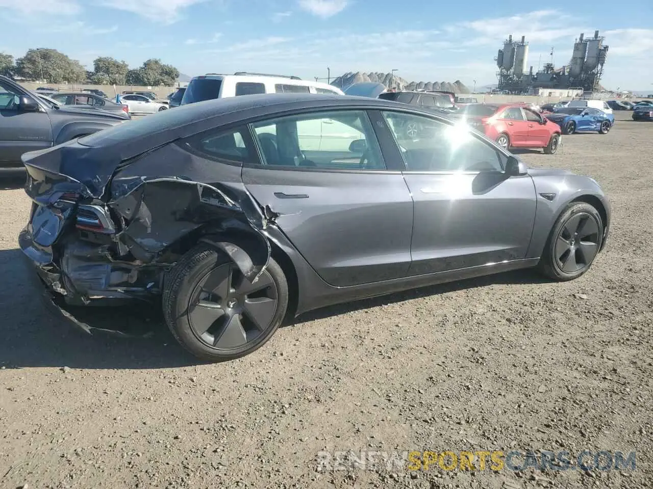 3 Photograph of a damaged car 5YJ3E1EB8PF606723 TESLA MODEL 3 2023