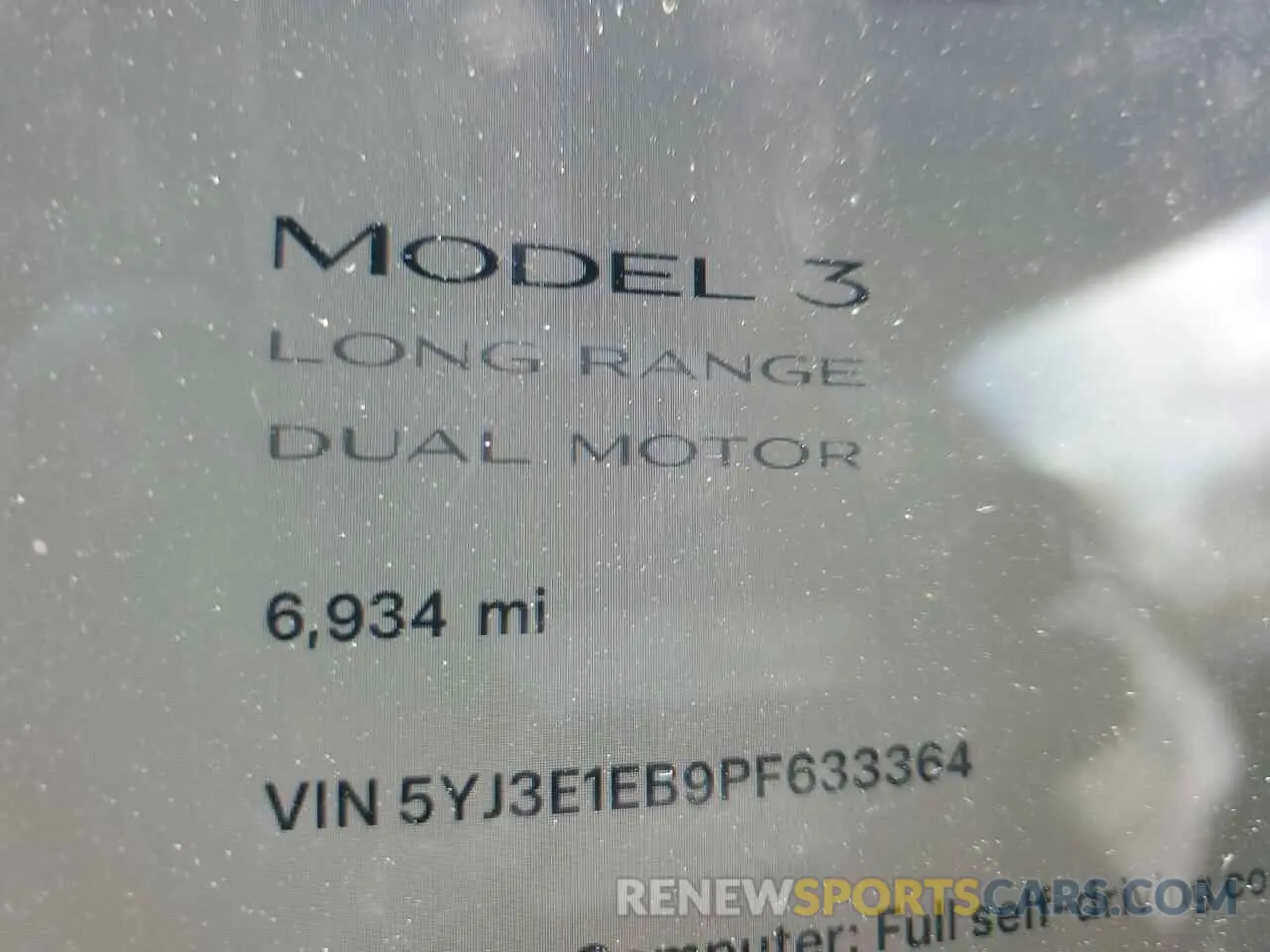 9 Photograph of a damaged car 5YJ3E1EB9PF633364 TESLA MODEL 3 2023