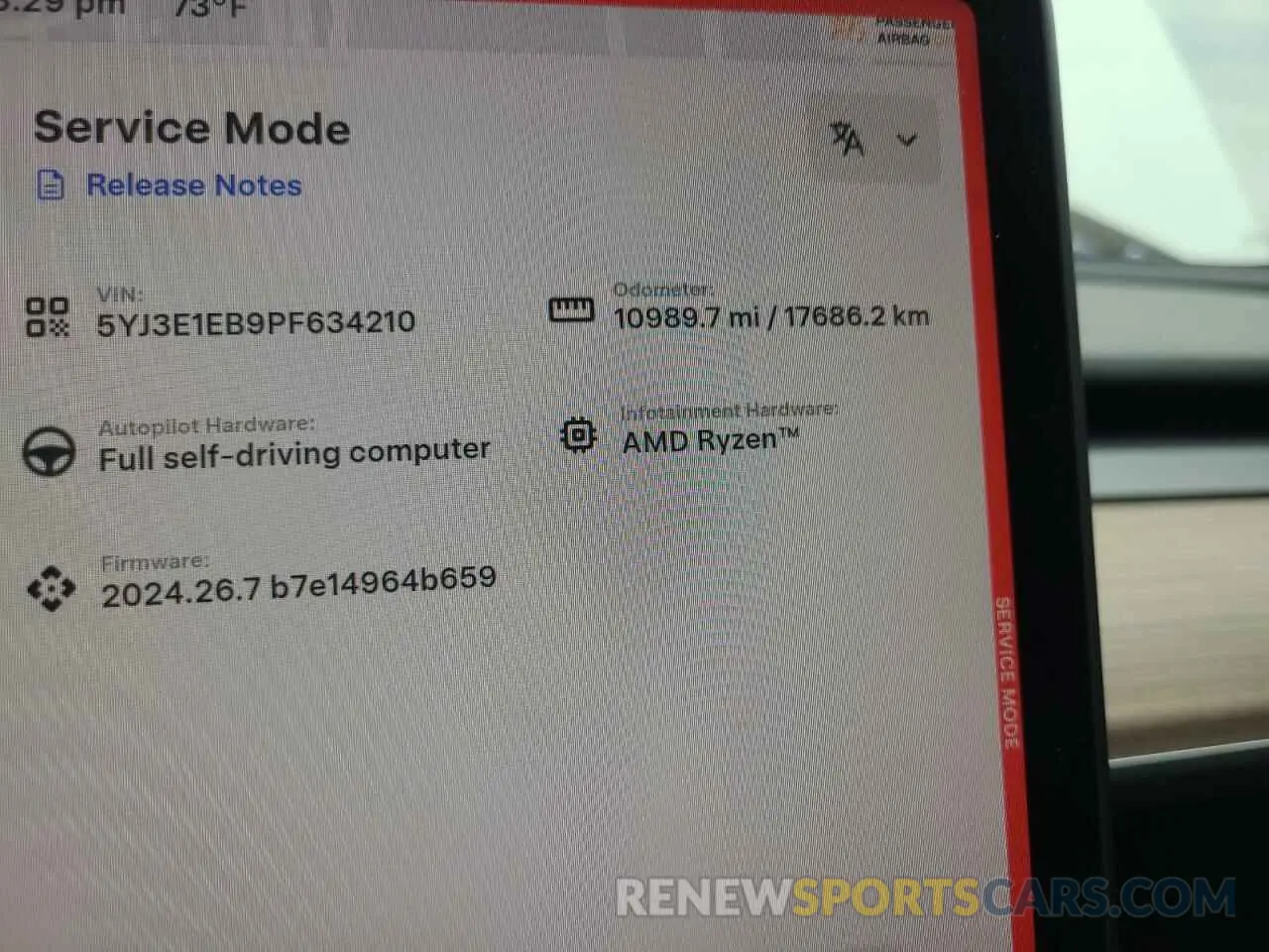 9 Фотография поврежденного автомобиля 5YJ3E1EB9PF634210 TESLA MODEL 3 2023