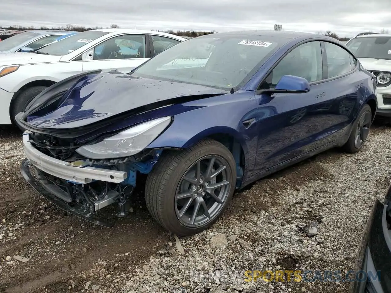 1 Photograph of a damaged car 5YJ3E1EB9PF636474 TESLA MODEL 3 2023