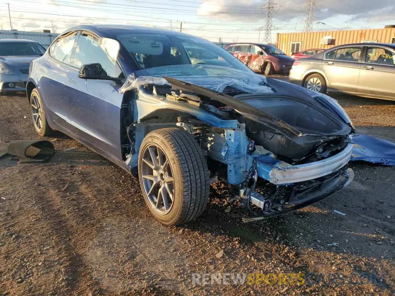 4 Photograph of a damaged car 5YJ3E1EB9PF636474 TESLA MODEL 3 2023