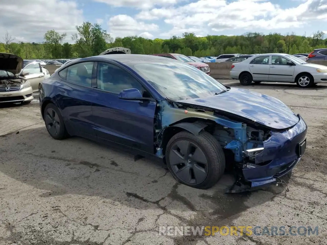 4 Фотография поврежденного автомобиля 5YJ3E1EB9PF673556 TESLA MODEL 3 2023