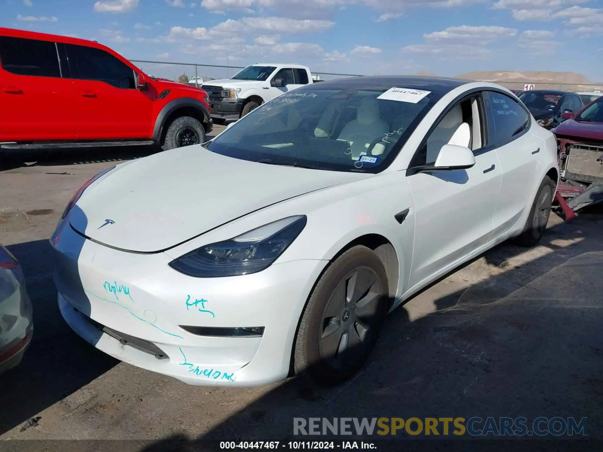 2 Photograph of a damaged car 5YJ3E1EB9PF675730 TESLA MODEL 3 2023