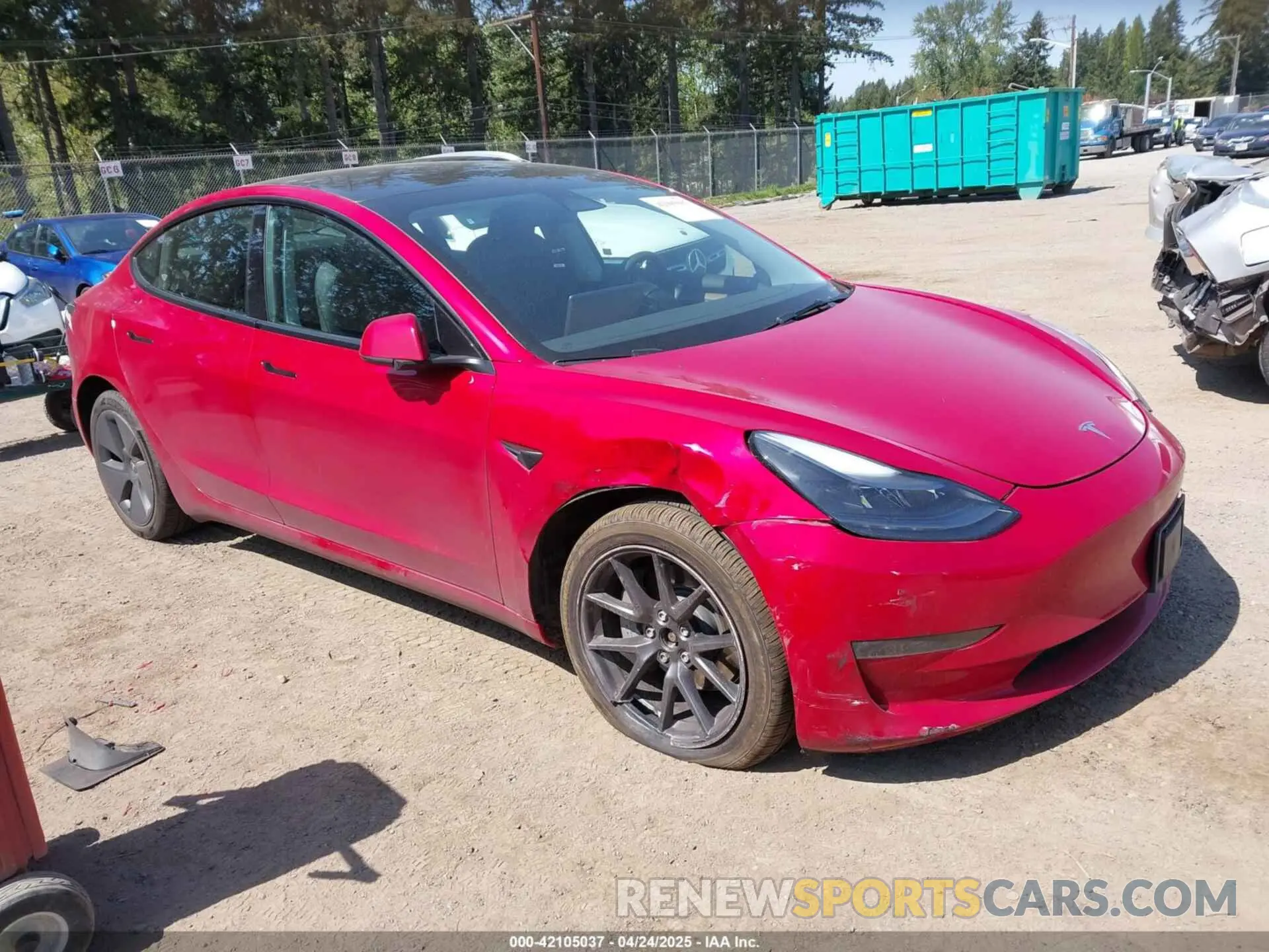 1 Фотография поврежденного автомобиля 5YJ3E1EBXPF603421 TESLA MODEL 3 2023