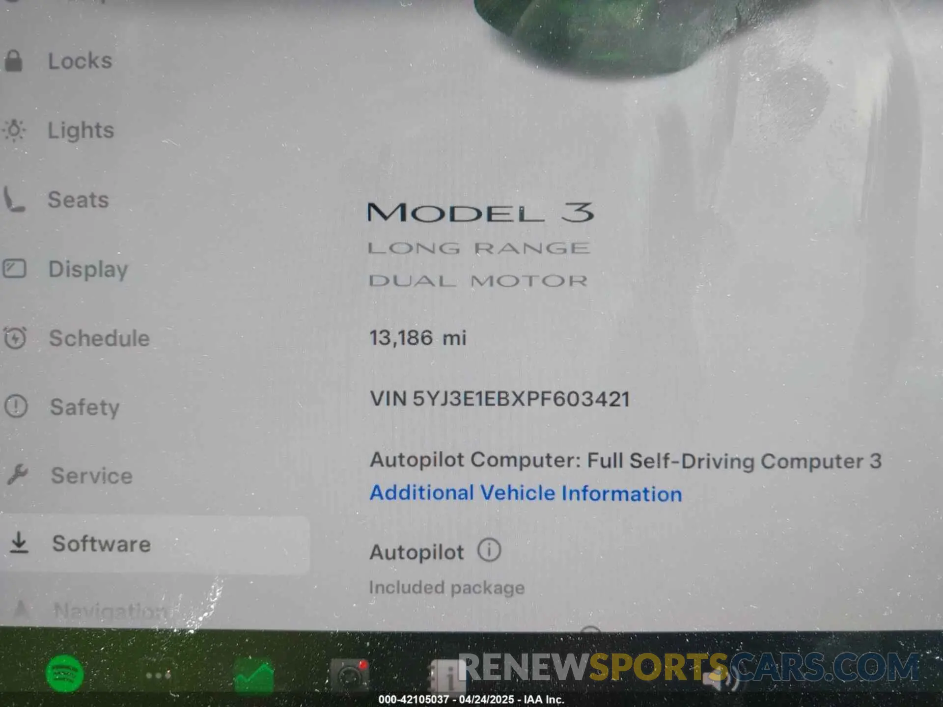 7 Фотография поврежденного автомобиля 5YJ3E1EBXPF603421 TESLA MODEL 3 2023