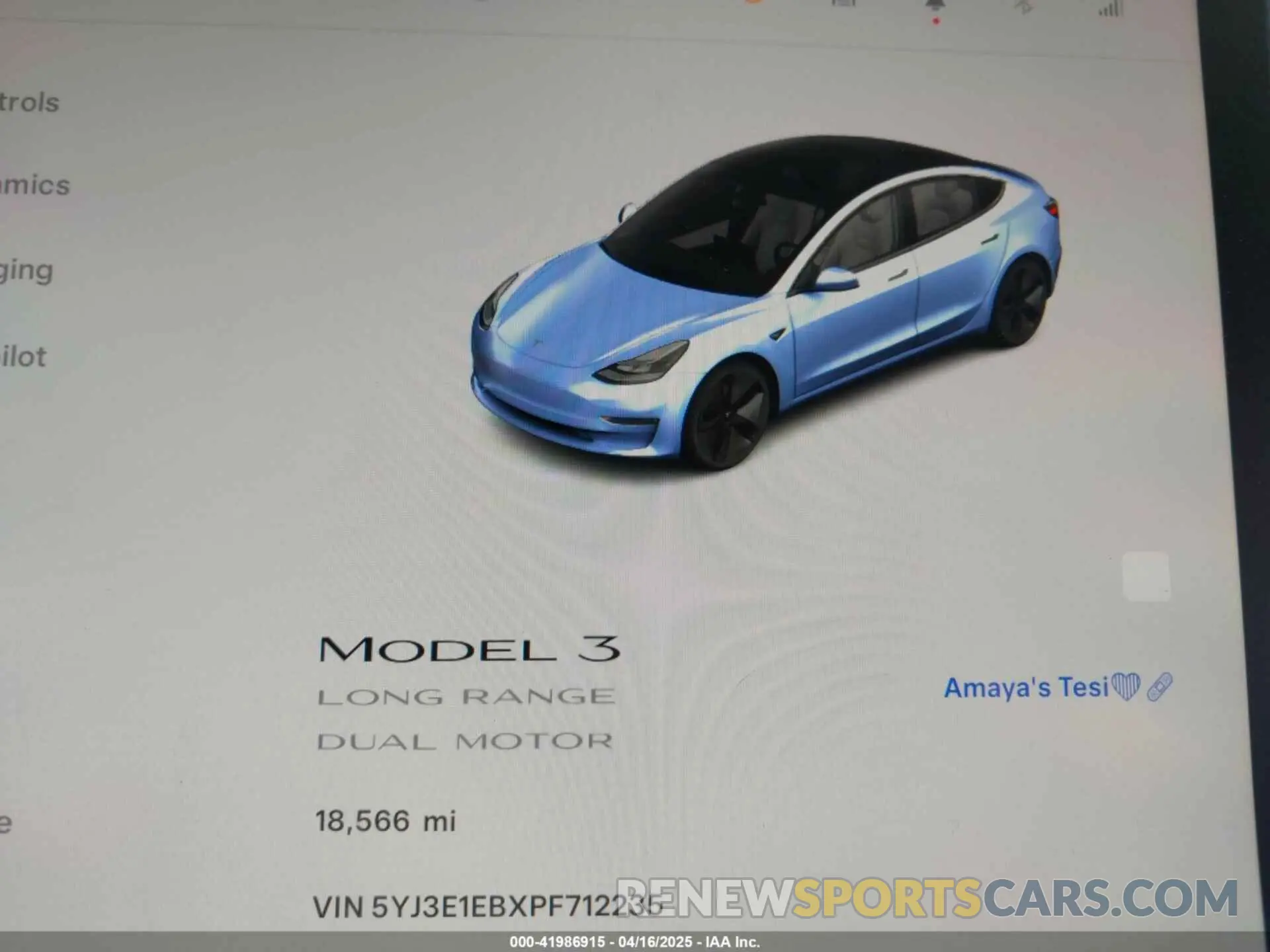 7 Фотография поврежденного автомобиля 5YJ3E1EBXPF712235 TESLA MODEL 3 2023