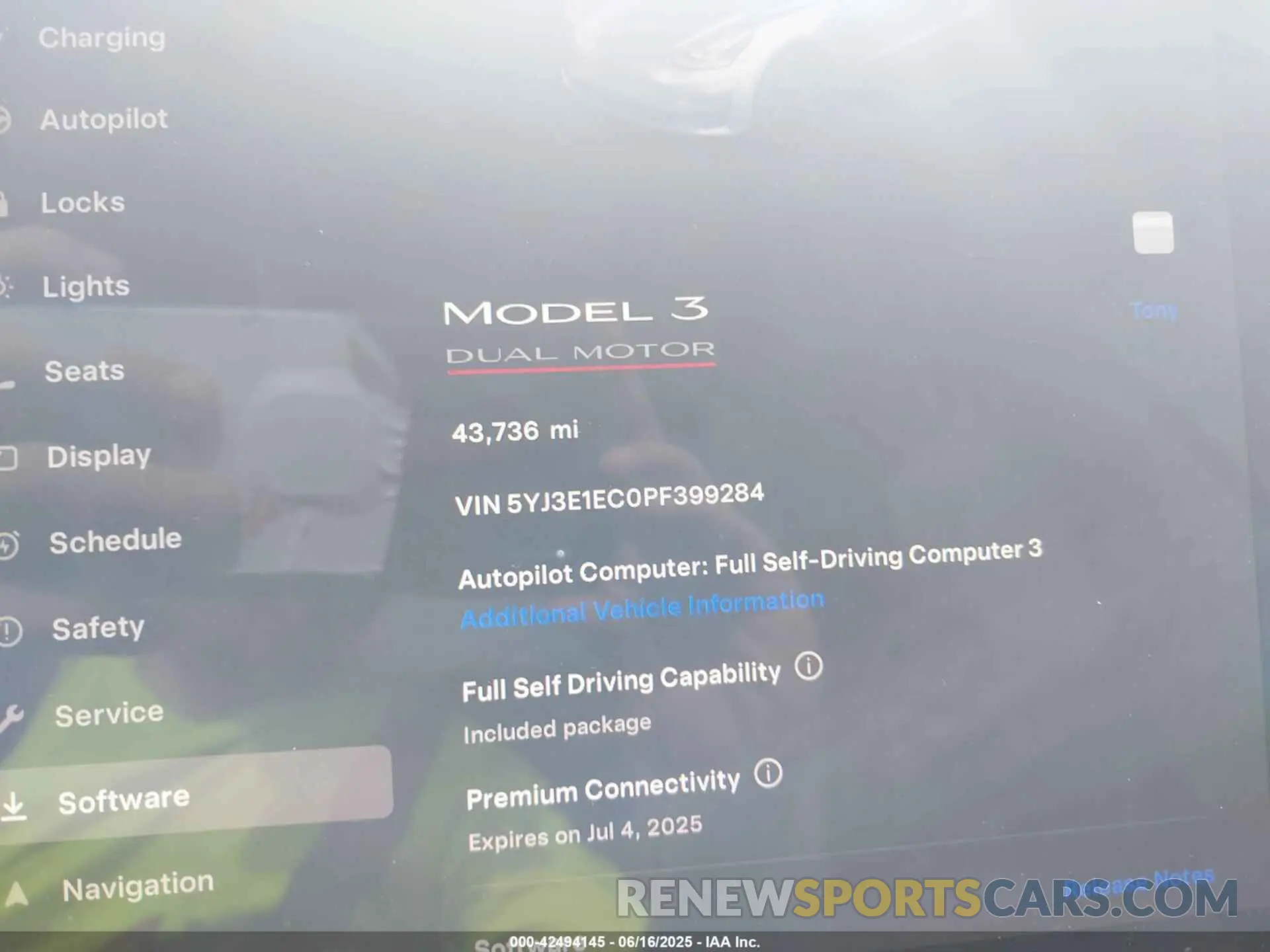 7 Фотография поврежденного автомобиля 5YJ3E1EC0PF399284 TESLA MODEL 3 2023
