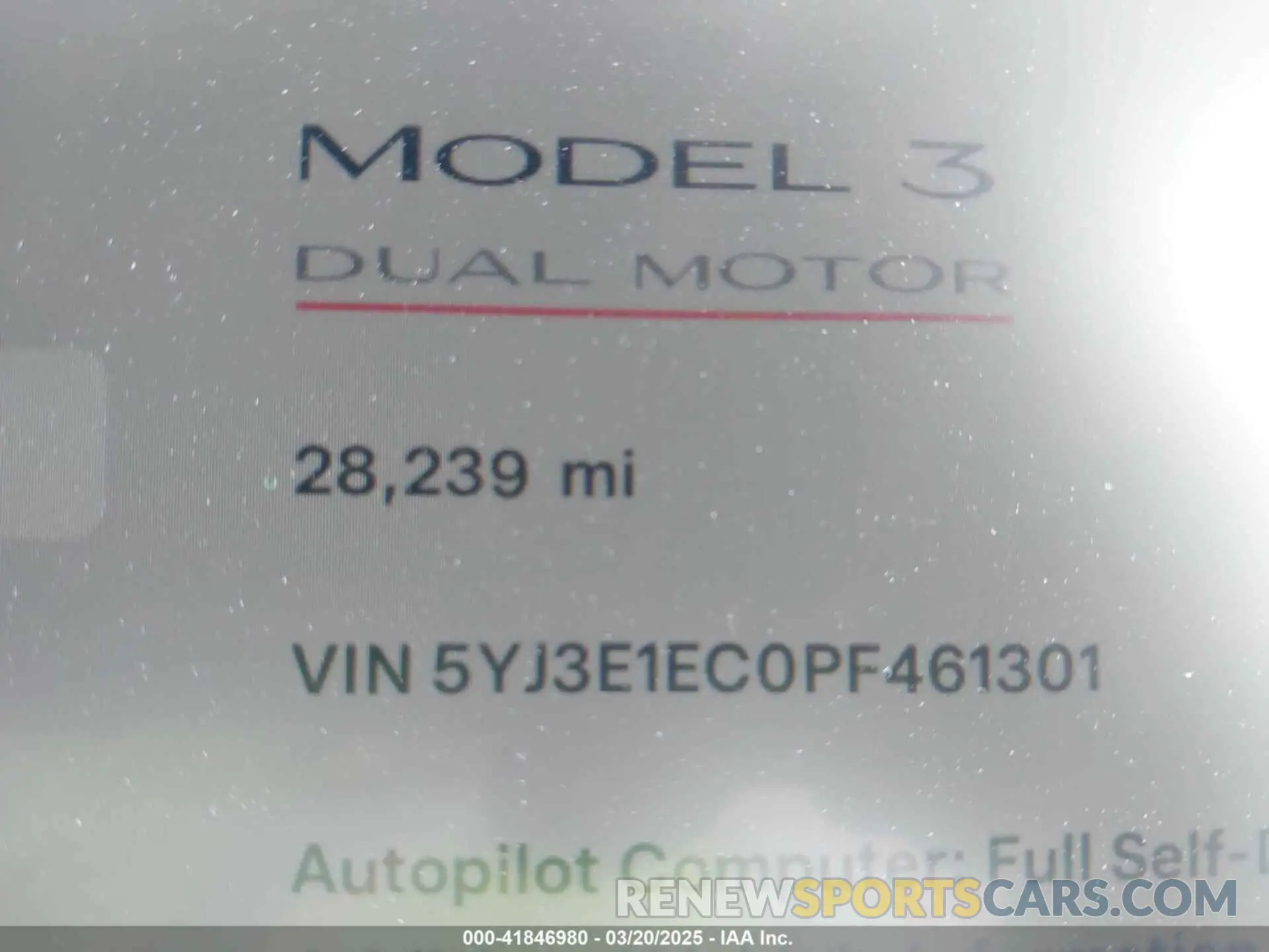 16 Photograph of a damaged car 5YJ3E1EC0PF461301 TESLA MODEL 3 2023