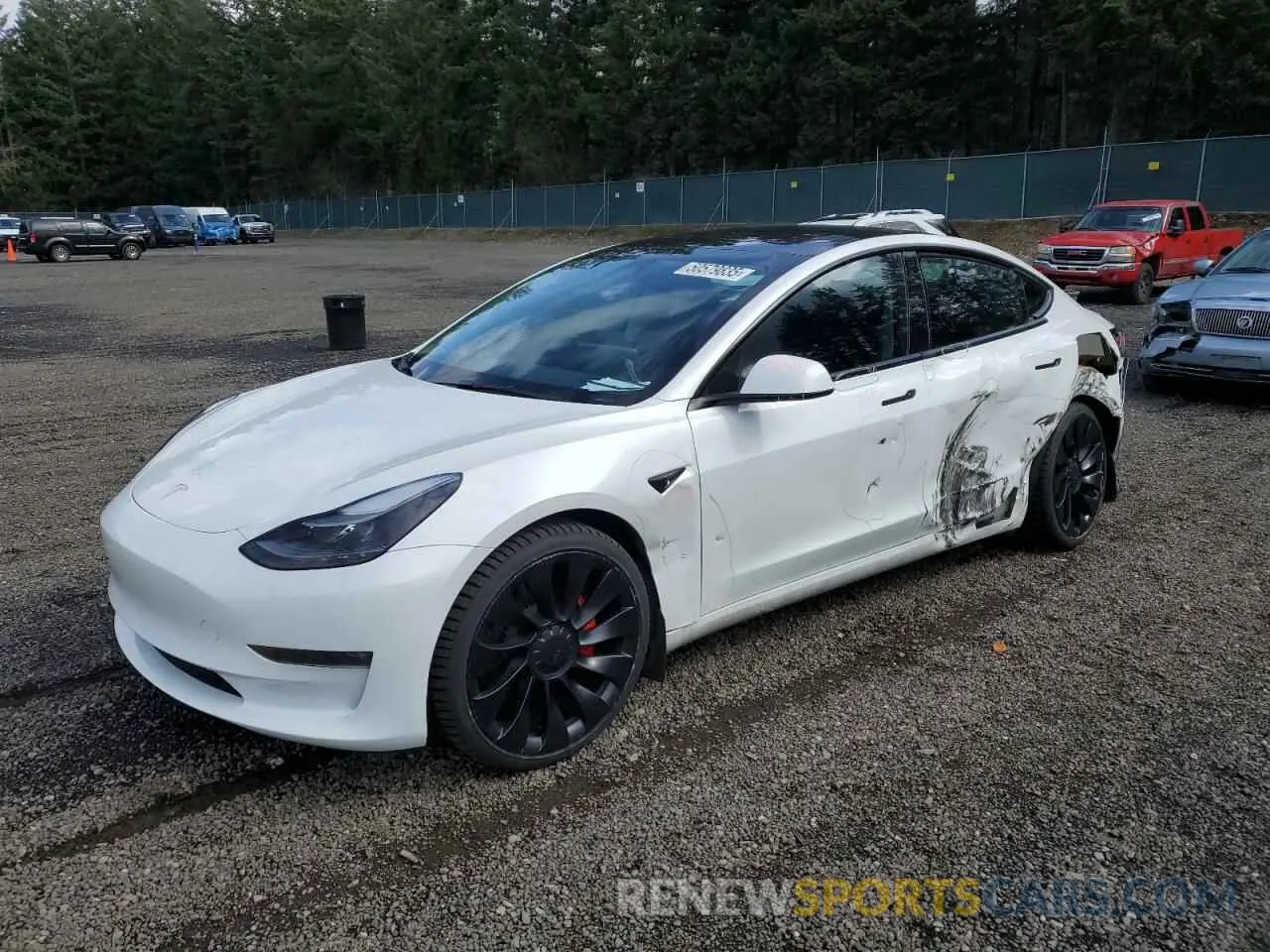 1 Photograph of a damaged car 5YJ3E1EC0PF498509 TESLA MODEL 3 2023
