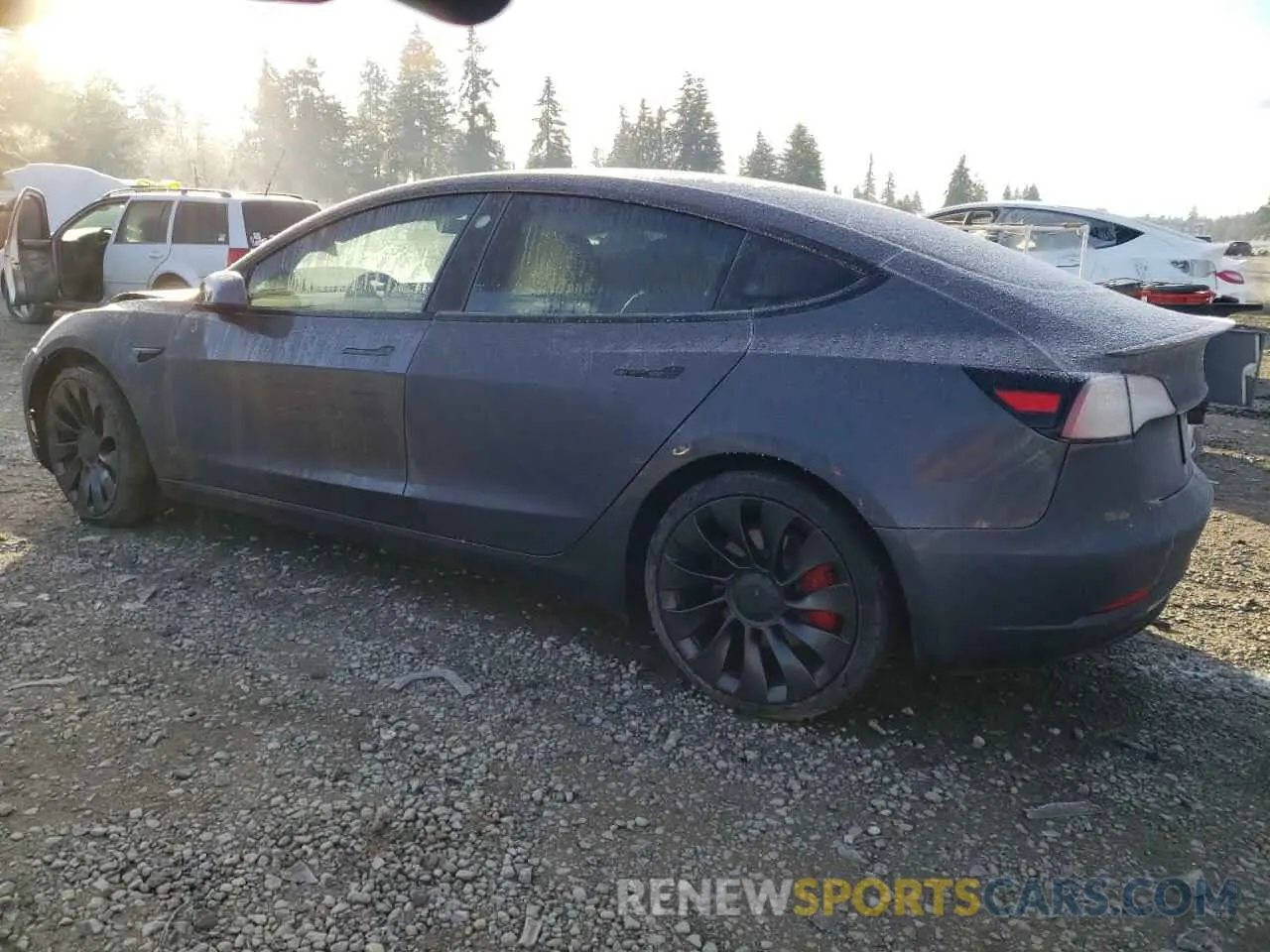 2 Photograph of a damaged car 5YJ3E1EC0PF708624 TESLA MODEL 3 2023