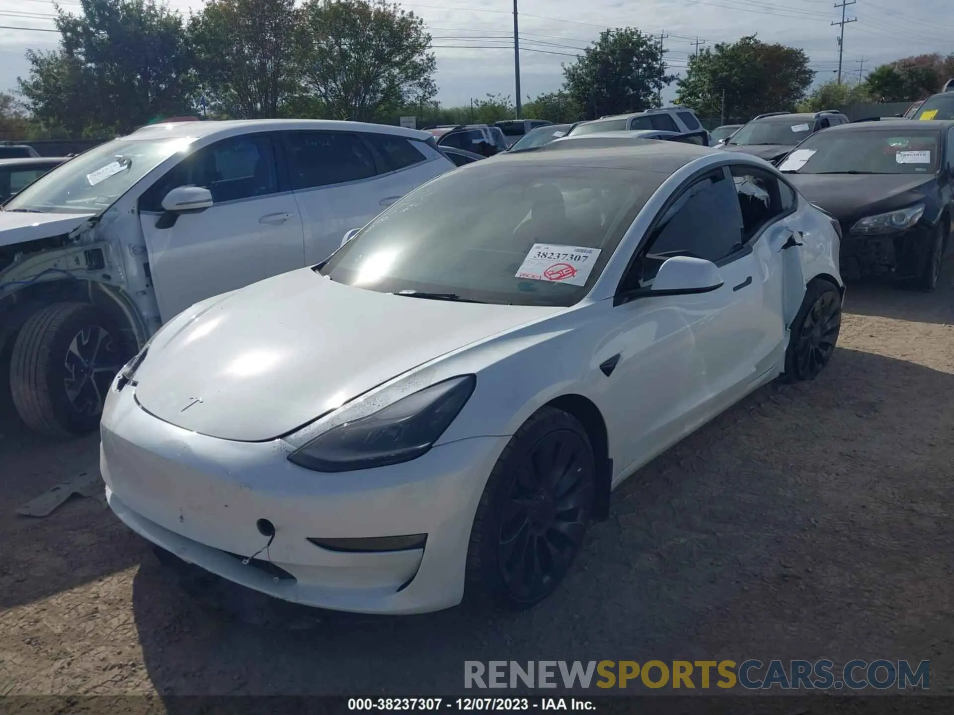 2 Photograph of a damaged car 5YJ3E1EC1PF480617 TESLA MODEL 3 2023