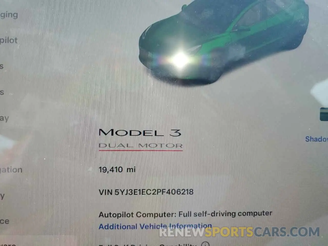 9 Фотография поврежденного автомобиля 5YJ3E1EC2PF406218 TESLA MODEL 3 2023
