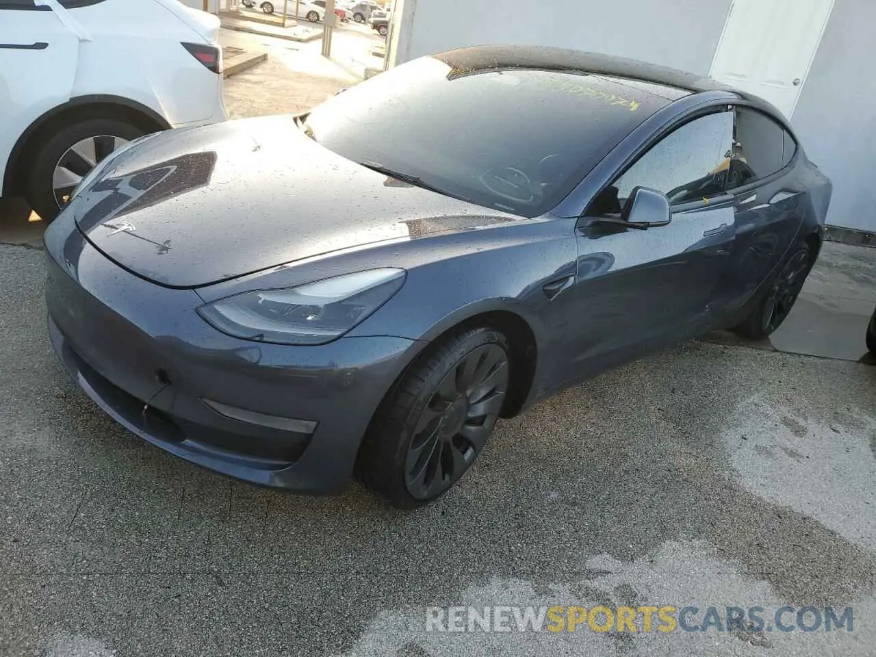1 Photograph of a damaged car 5YJ3E1EC2PF489682 TESLA MODEL 3 2023