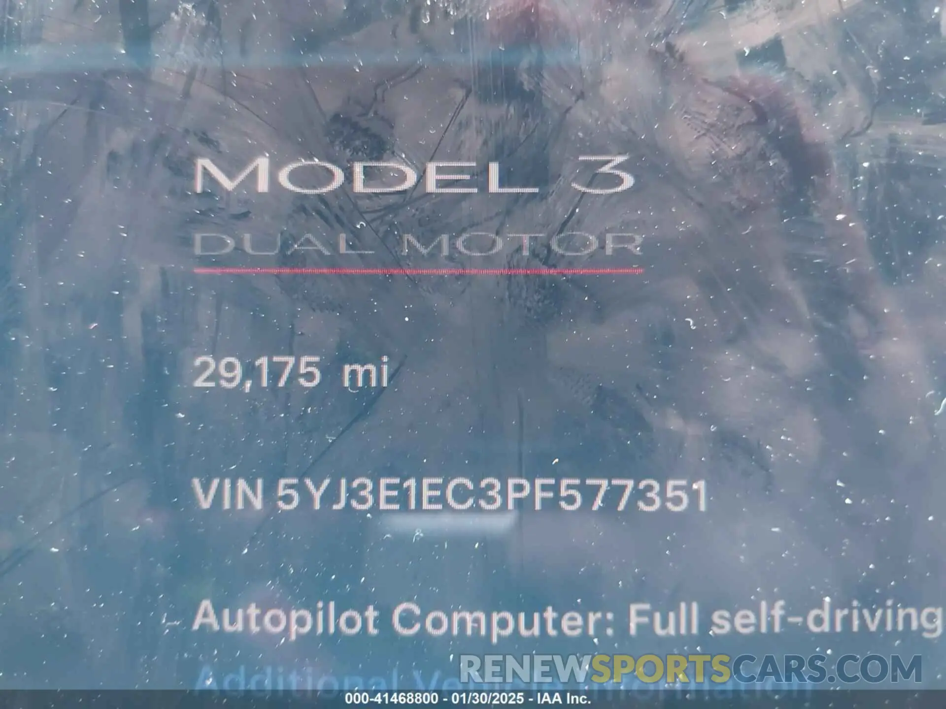 9 Фотография поврежденного автомобиля 5YJ3E1EC3PF577351 TESLA MODEL 3 2023
