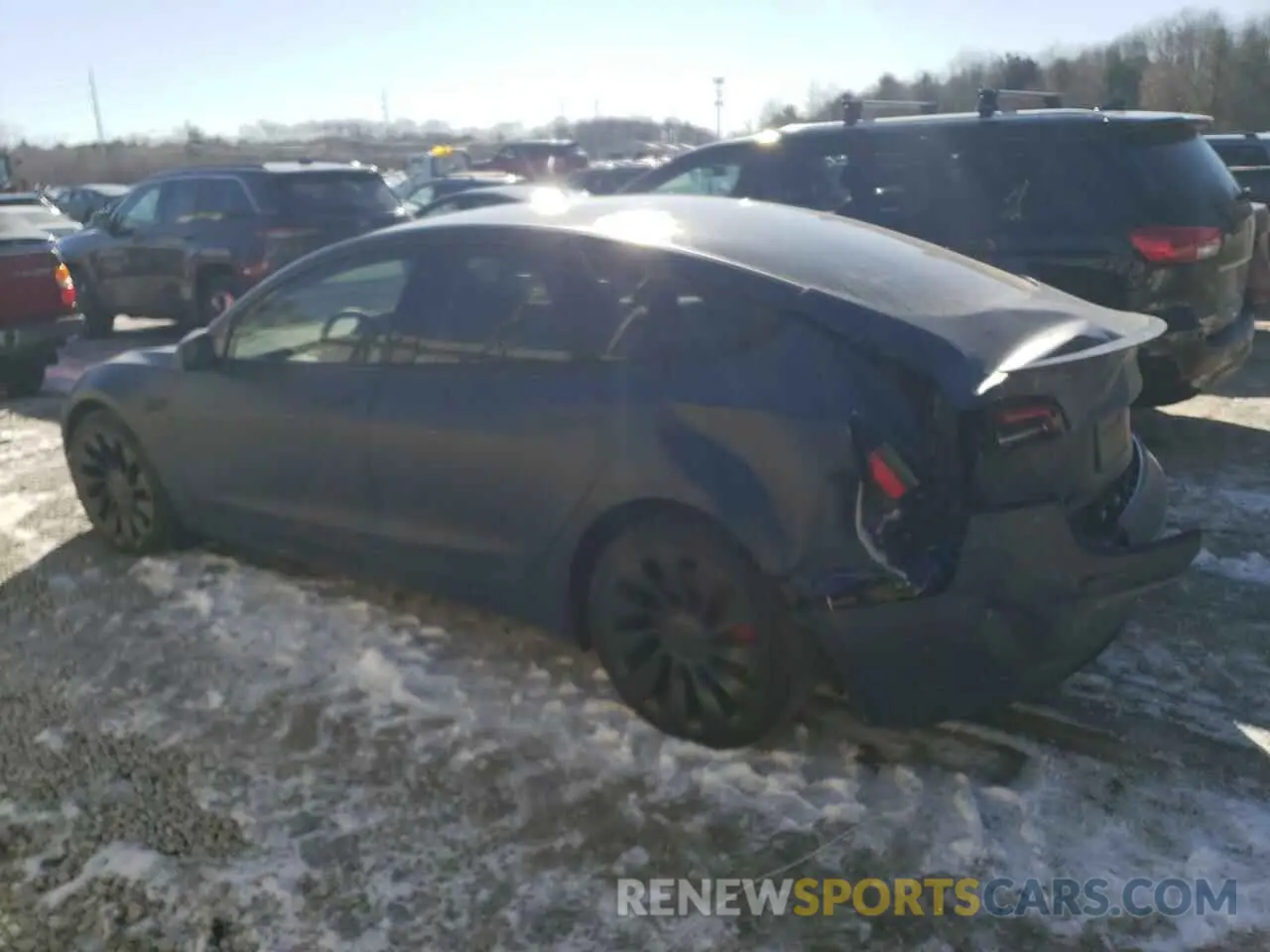 2 Photograph of a damaged car 5YJ3E1EC3PF618349 TESLA MODEL 3 2023