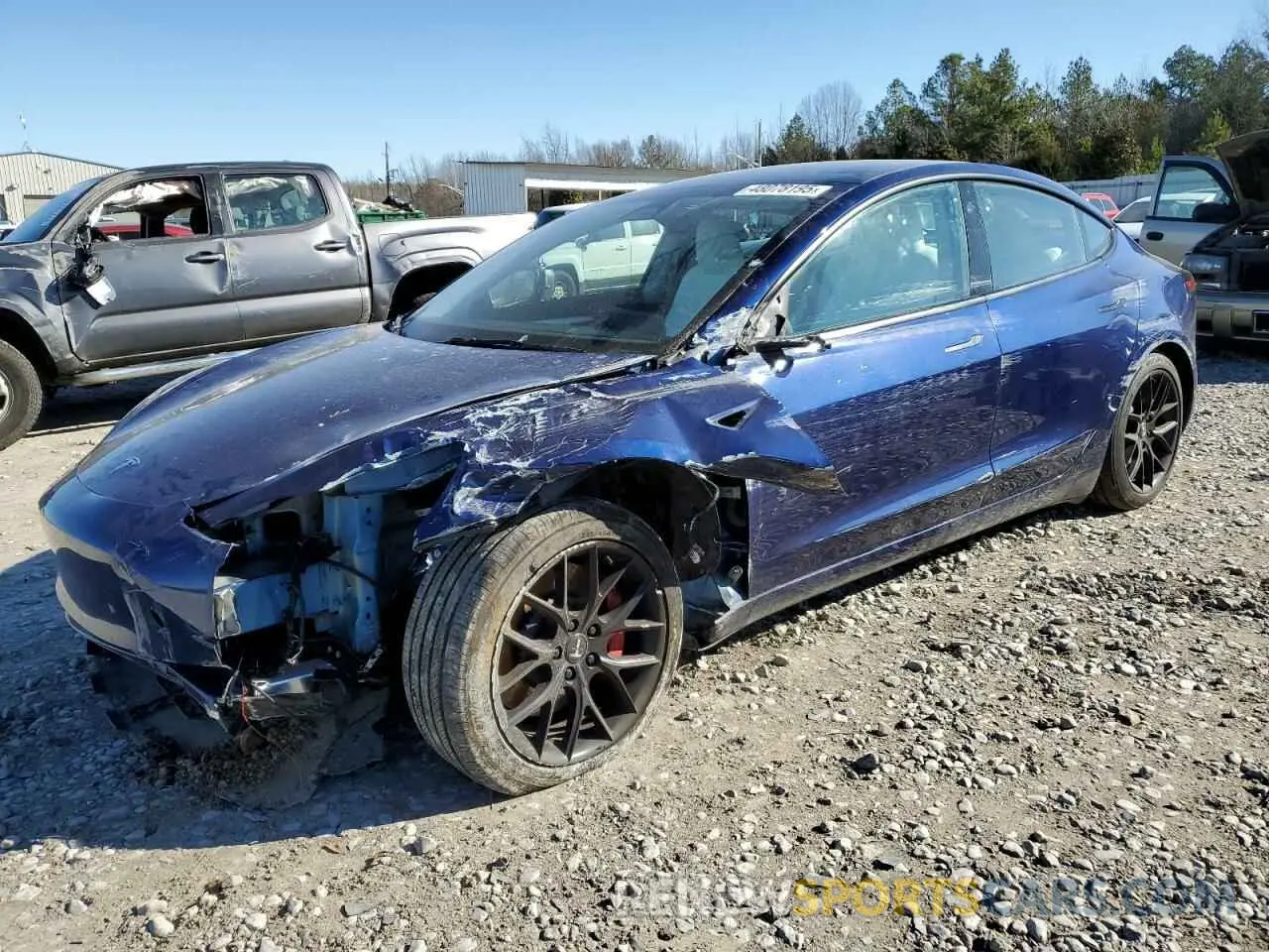 1 Photograph of a damaged car 5YJ3E1EC3PF632641 TESLA MODEL 3 2023