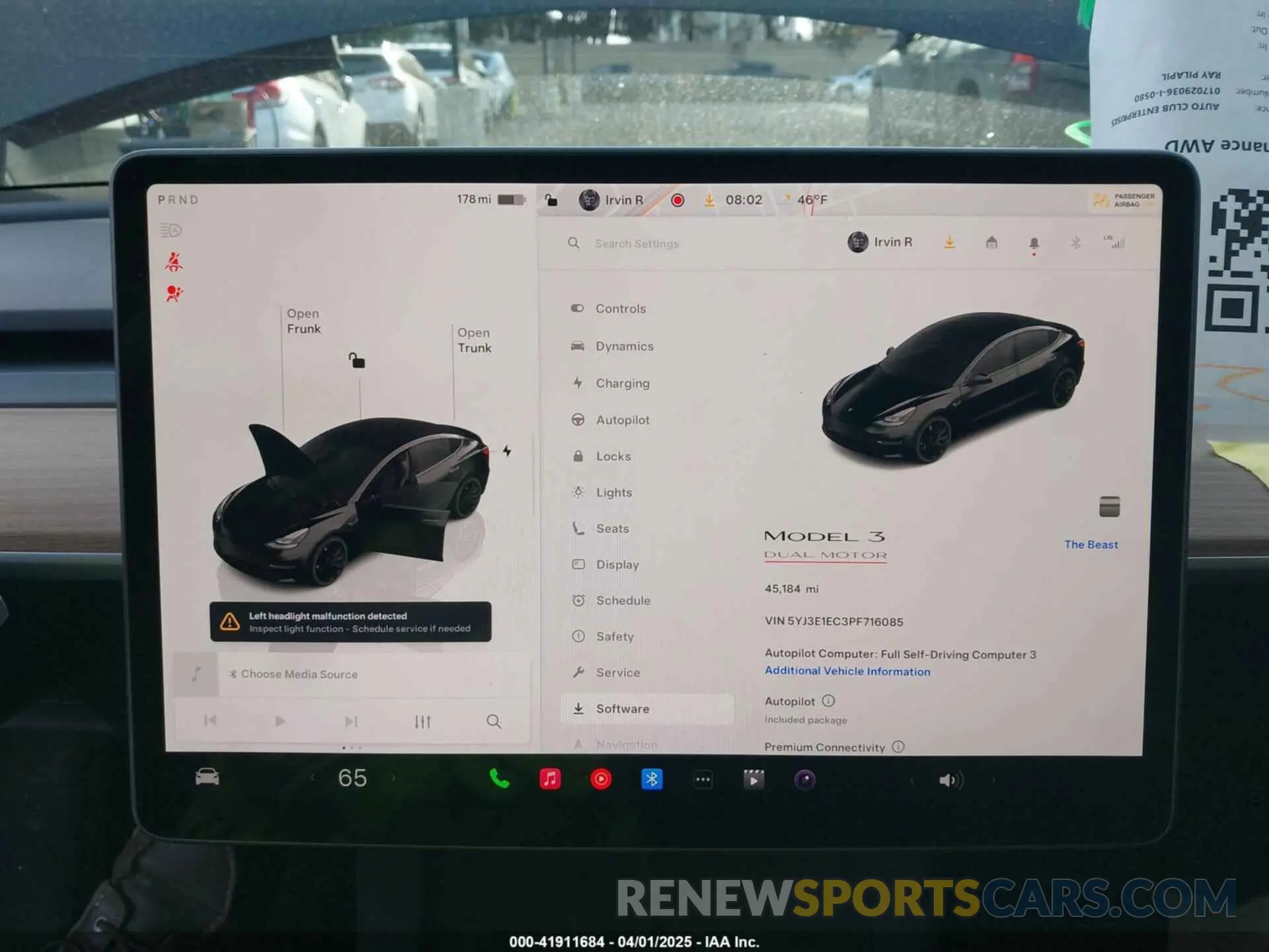 19 Фотография поврежденного автомобиля 5YJ3E1EC3PF716085 TESLA MODEL 3 2023