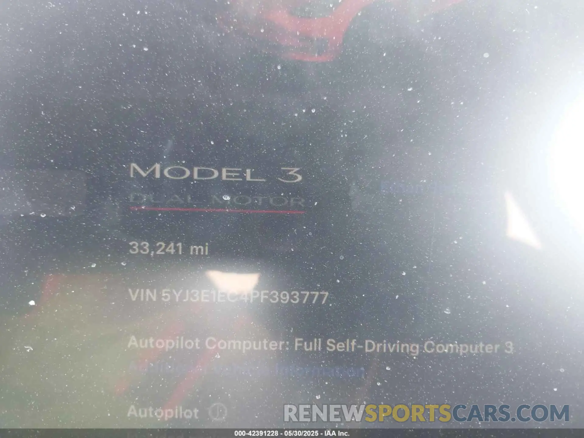 7 Photograph of a damaged car 5YJ3E1EC4PF393777 TESLA MODEL 3 2023