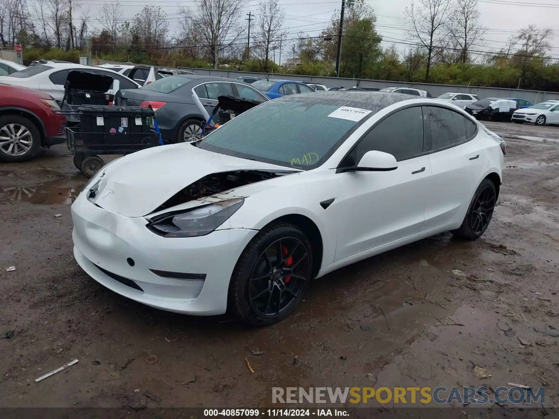 2 Photograph of a damaged car 5YJ3E1EC4PF628033 TESLA MODEL 3 2023