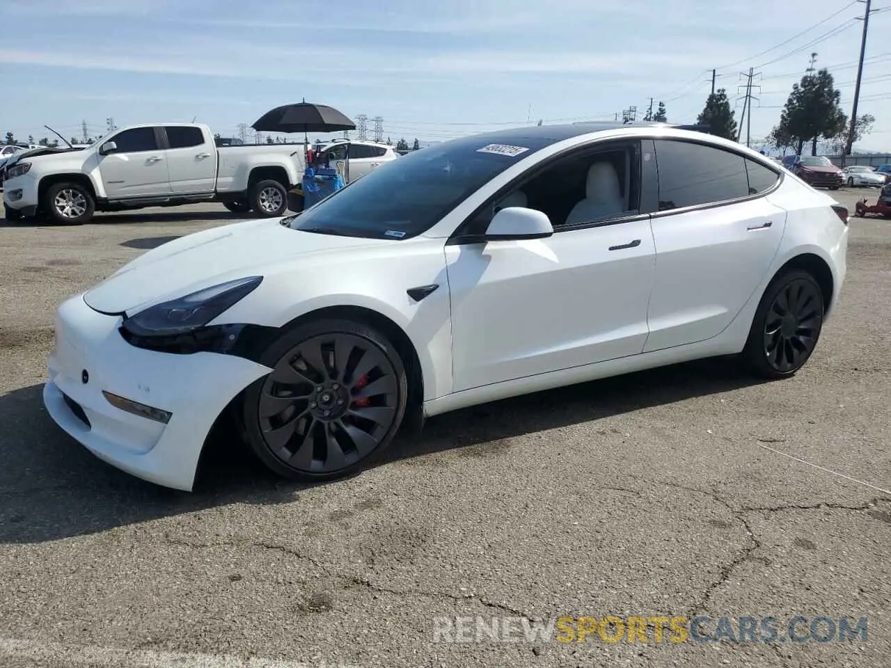 1 Фотография поврежденного автомобиля 5YJ3E1EC4PF649772 TESLA MODEL 3 2023