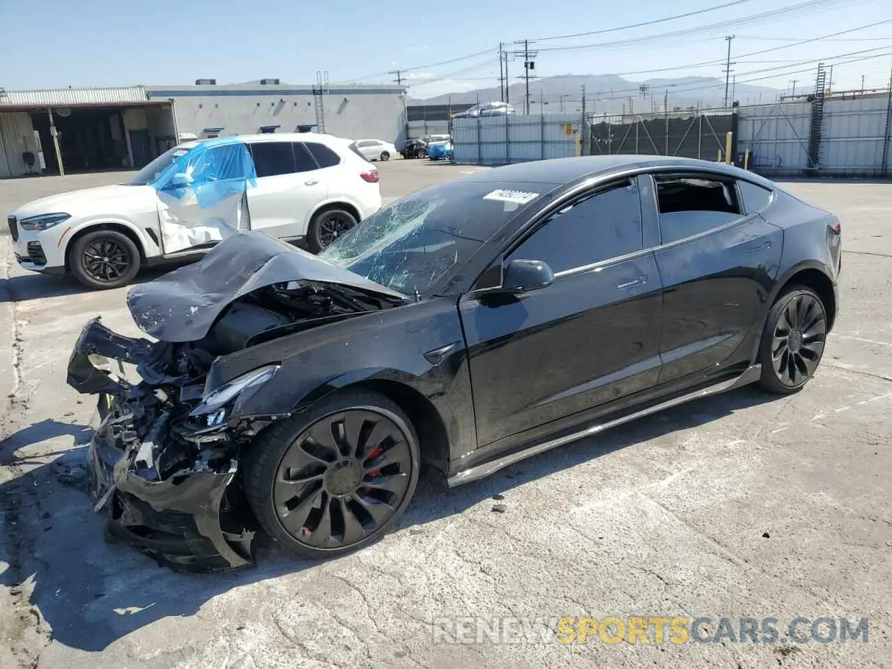 1 Photograph of a damaged car 5YJ3E1EC4PF693819 TESLA MODEL 3 2023