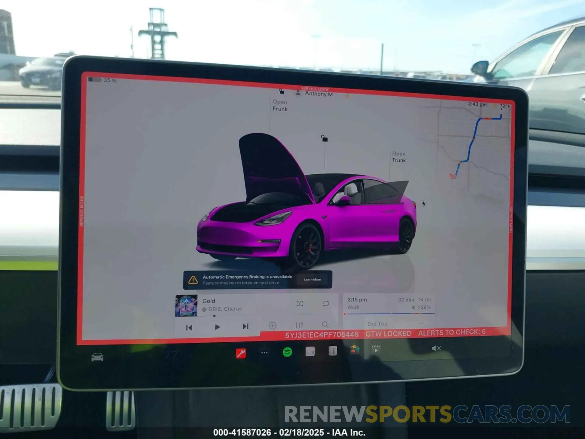 19 Фотография поврежденного автомобиля 5YJ3E1EC4PF705449 TESLA MODEL 3 2023