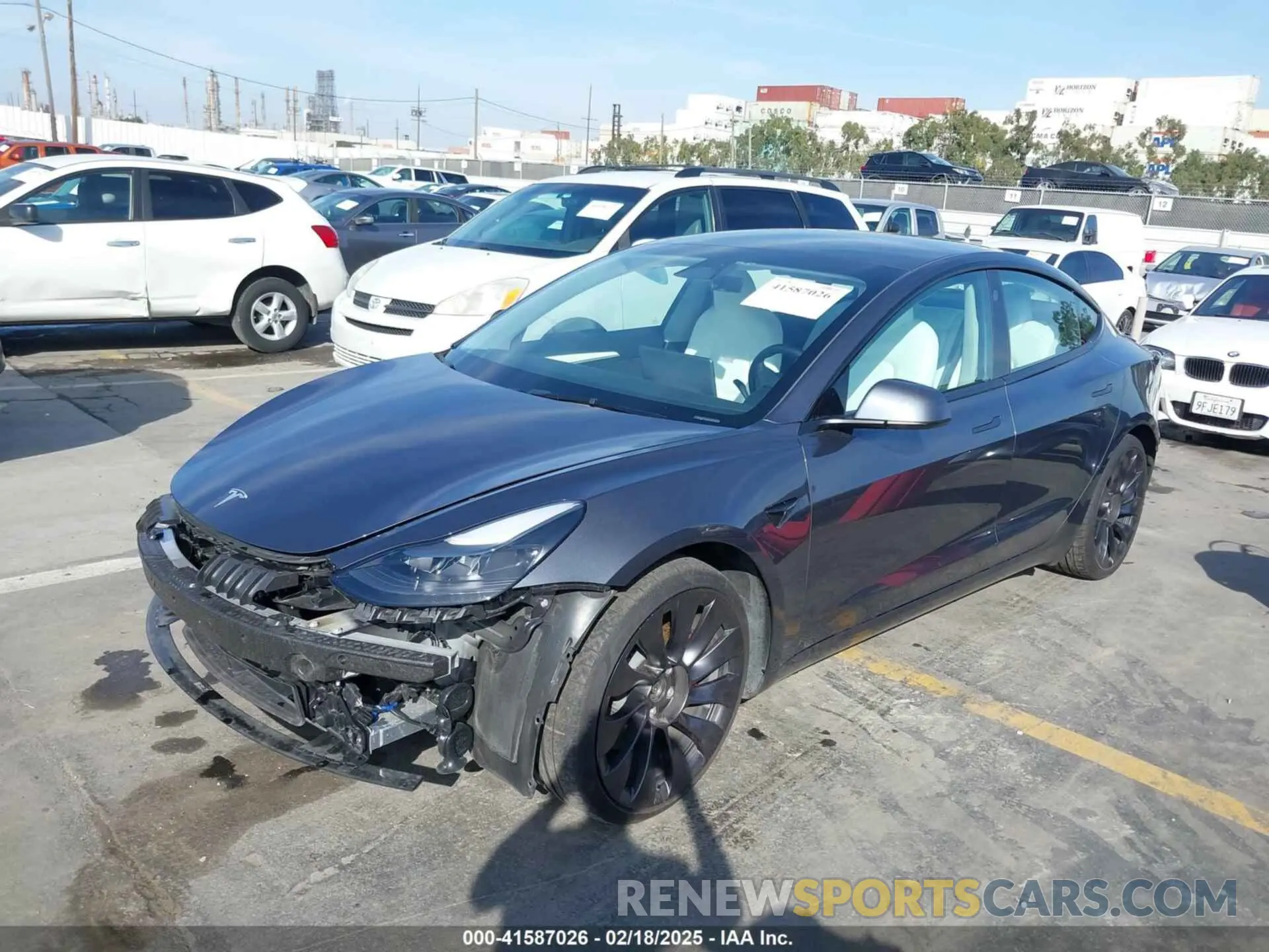 2 Фотография поврежденного автомобиля 5YJ3E1EC4PF705449 TESLA MODEL 3 2023