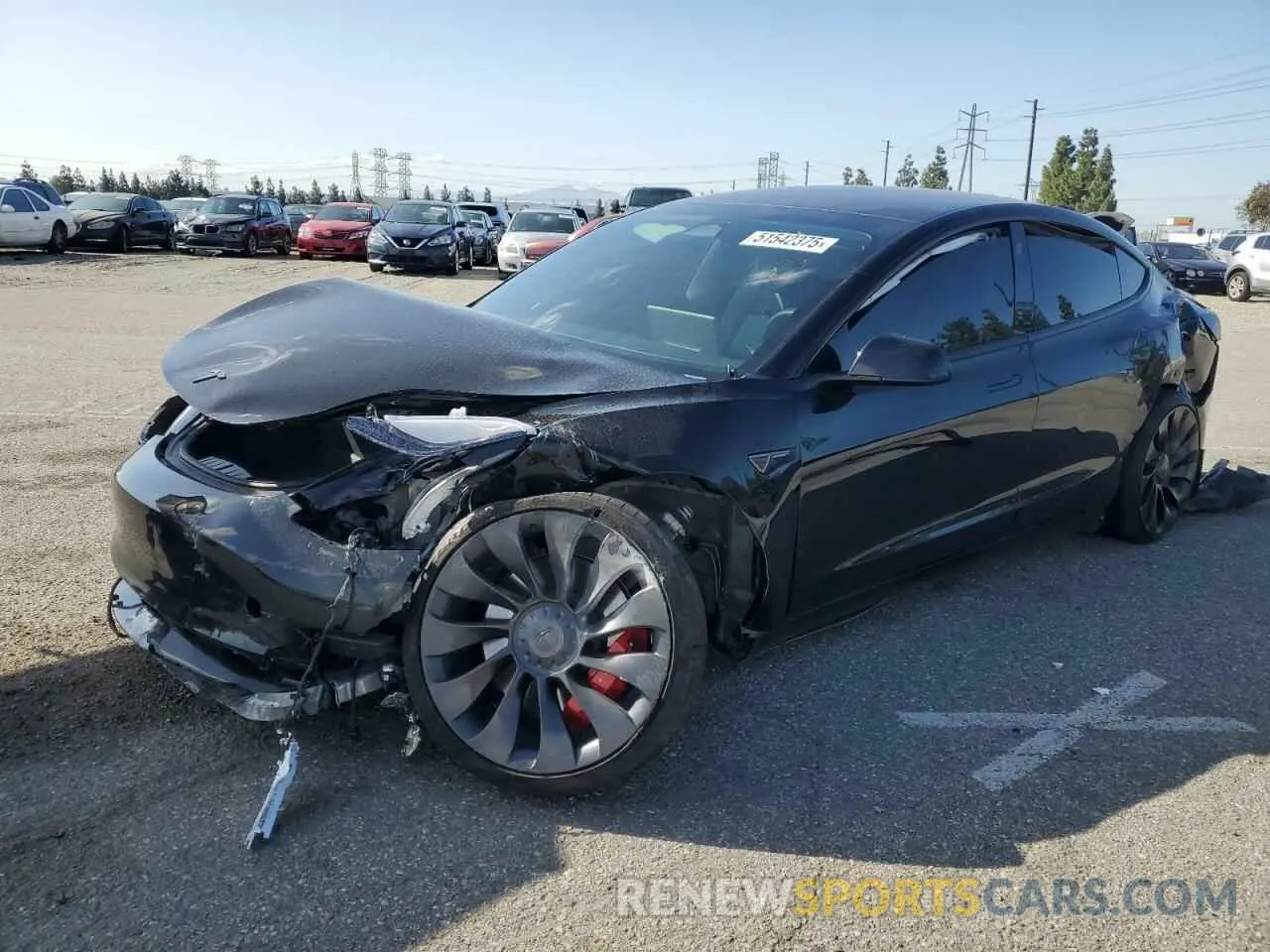 1 Фотография поврежденного автомобиля 5YJ3E1EC5PF681114 TESLA MODEL 3 2023