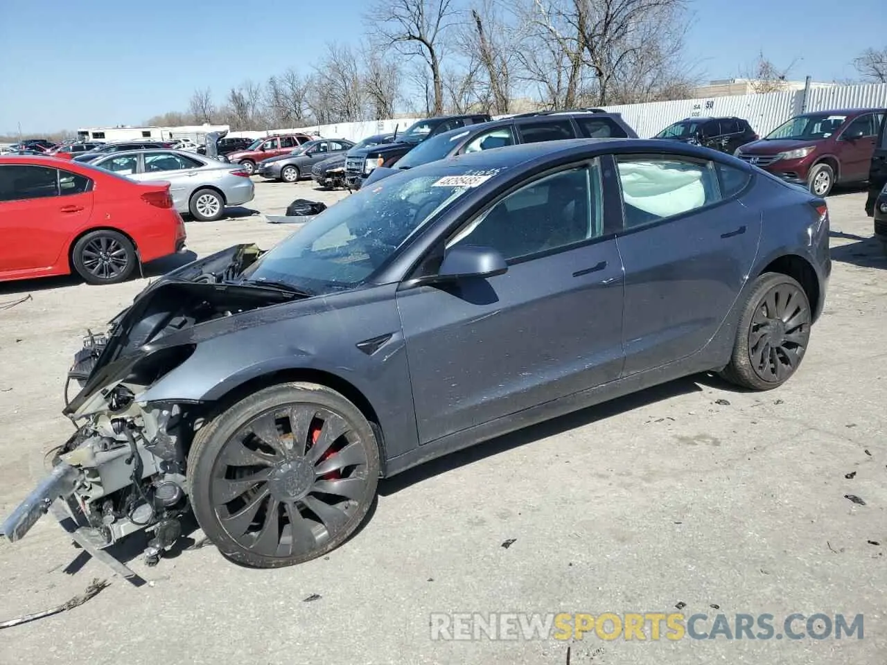 1 Photograph of a damaged car 5YJ3E1EC6PF542853 TESLA MODEL 3 2023